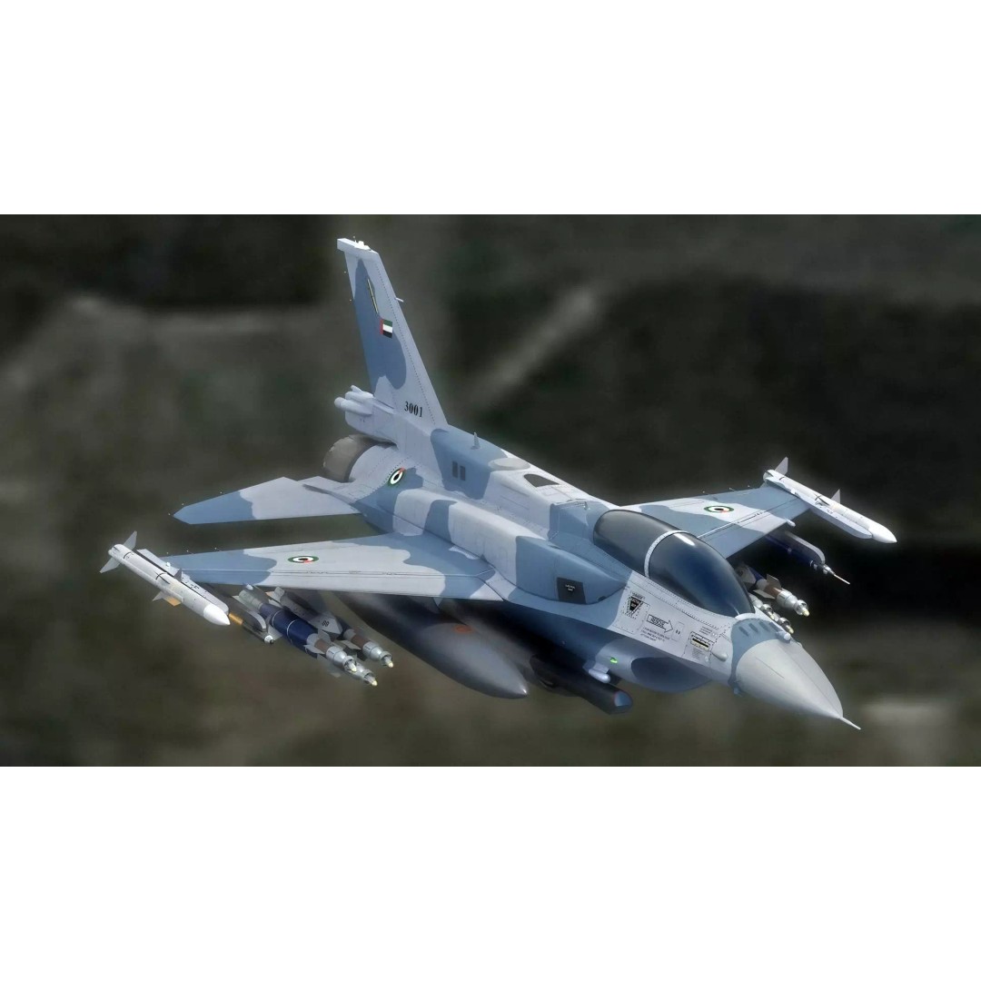 F-16D Block 60 3D Model – Fully Rigged Military Aircraft, Blender - View 8