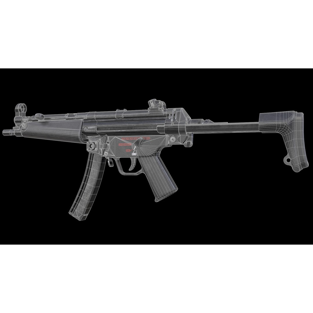 MP5A5 & MP5SD6 3D Model – Low Poly Game Asset, FBX, PBR Textures