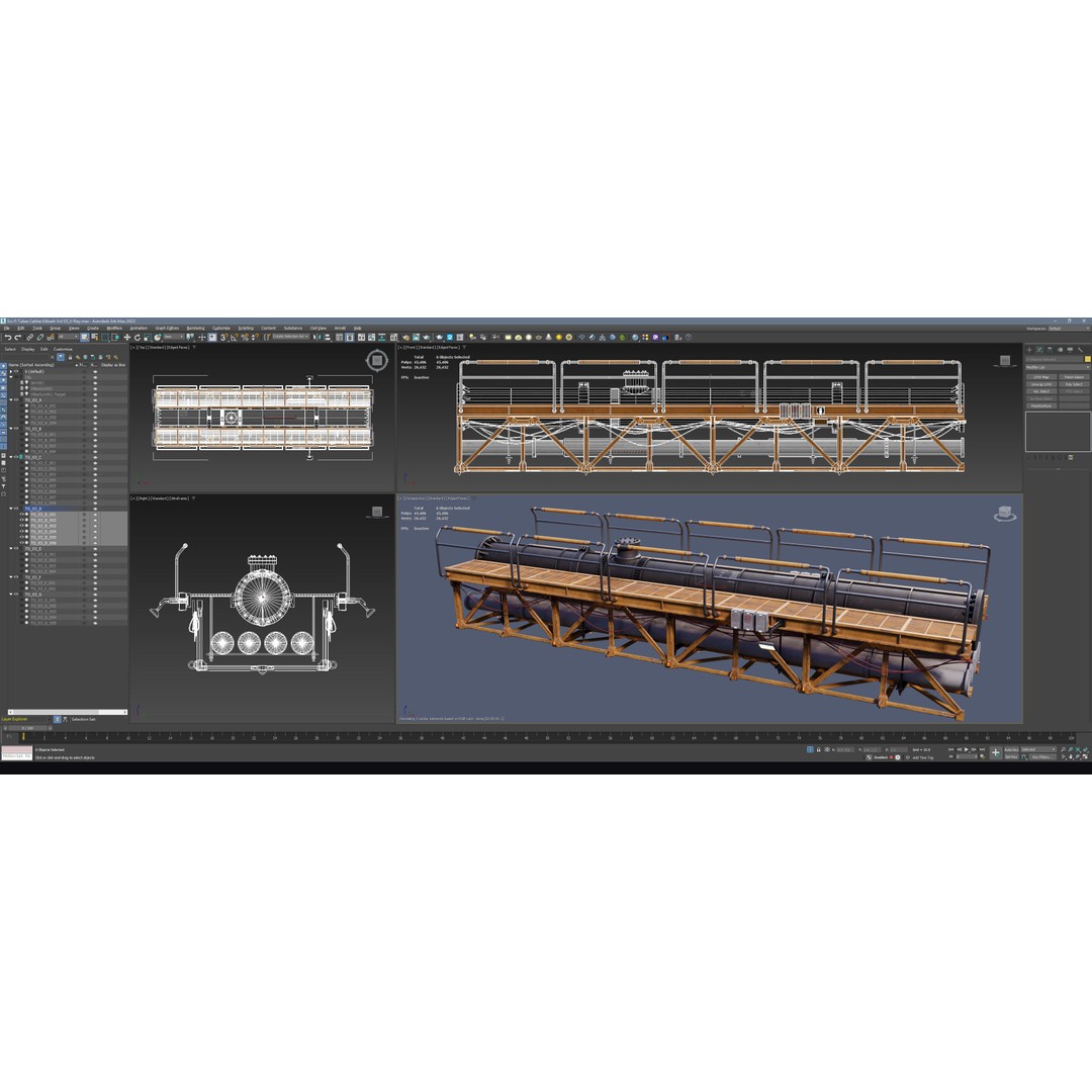 Sci-Fi Tubes Cables Pipe 3D Model – Low Poly PBR Kit, FBX & OBJ - View 16