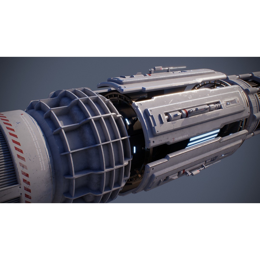 Sci-Fi Tubes Cables Pipe 3D Model – Low Poly PBR Kit, FBX & OBJ - View 24