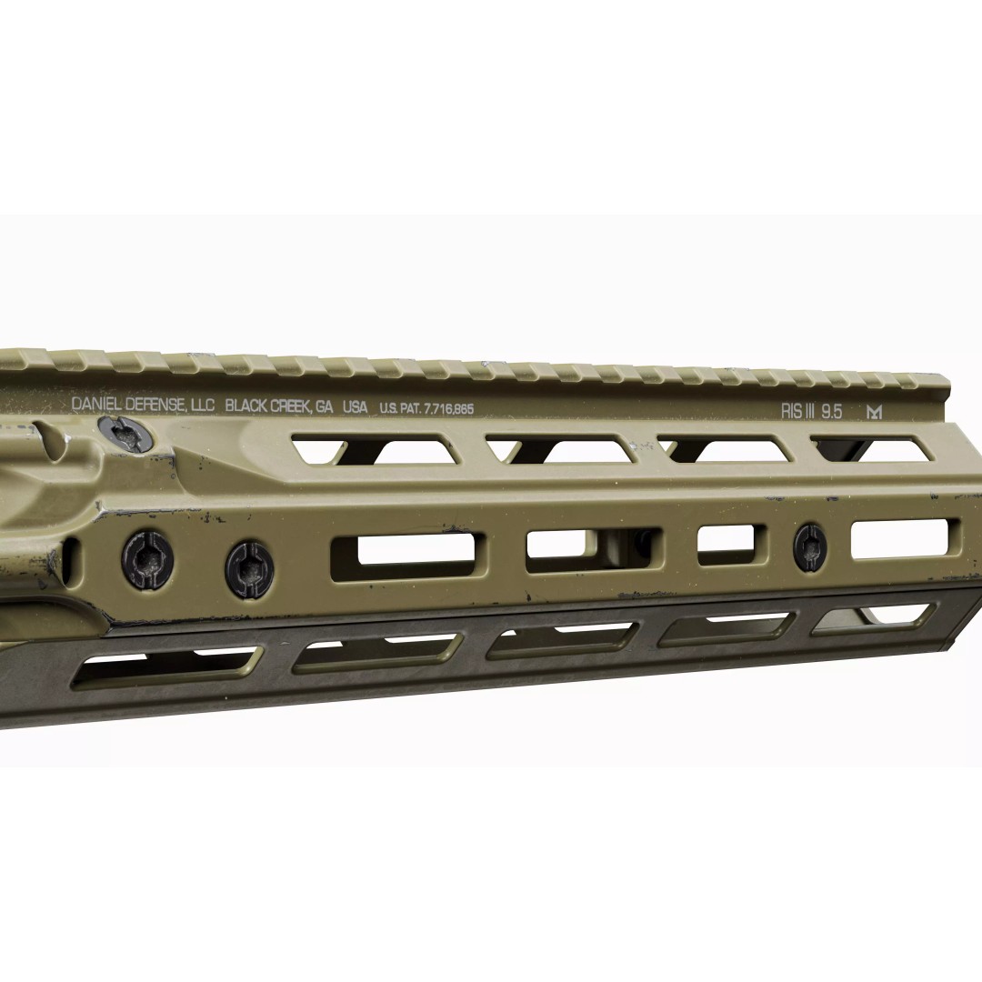AR 15 Tactical Handguards 3D Model – Low Poly Game-Ready Asset, FBX - View 14