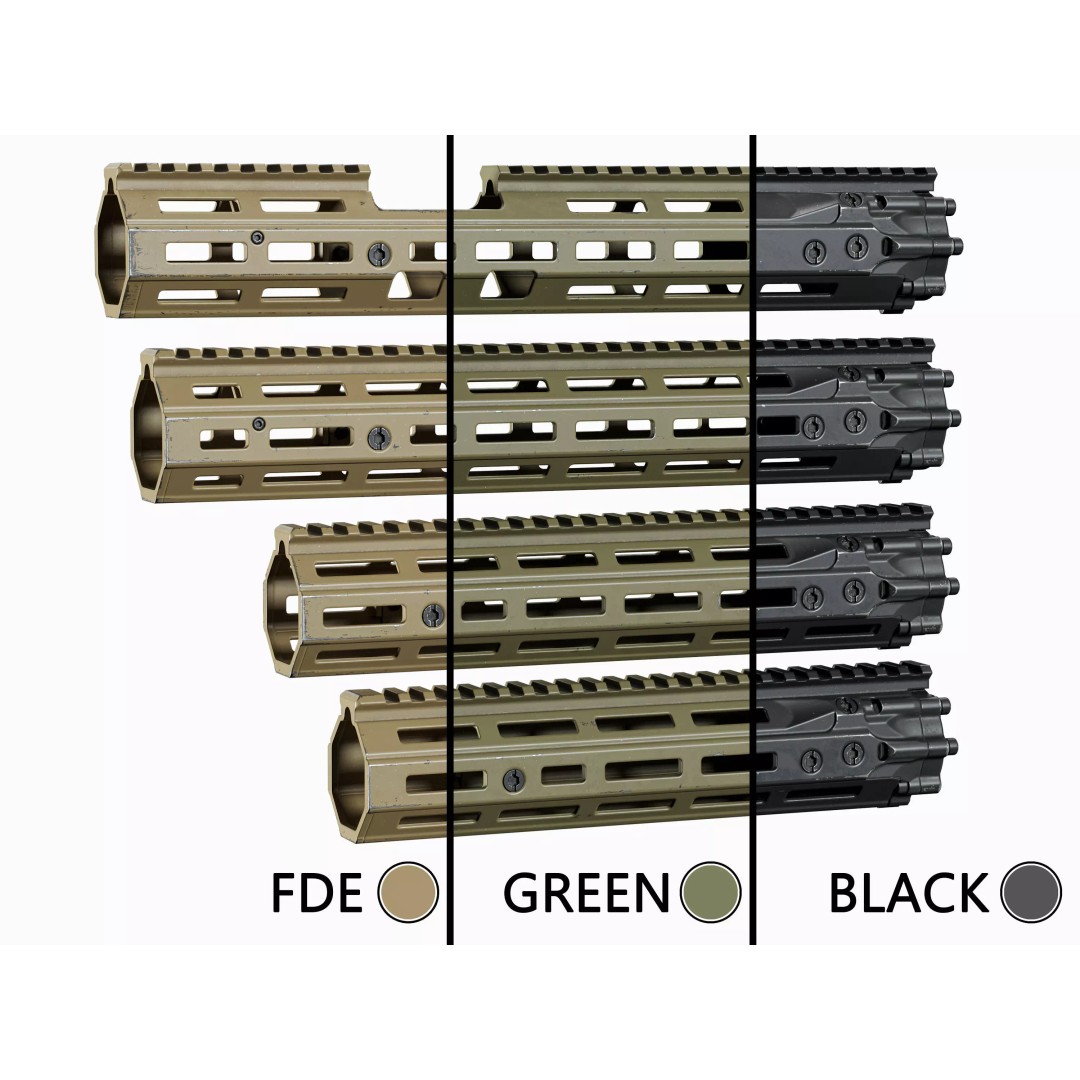 AR 15 Tactical Handguards 3D Model – Low Poly Game-Ready Asset, FBX - View 2