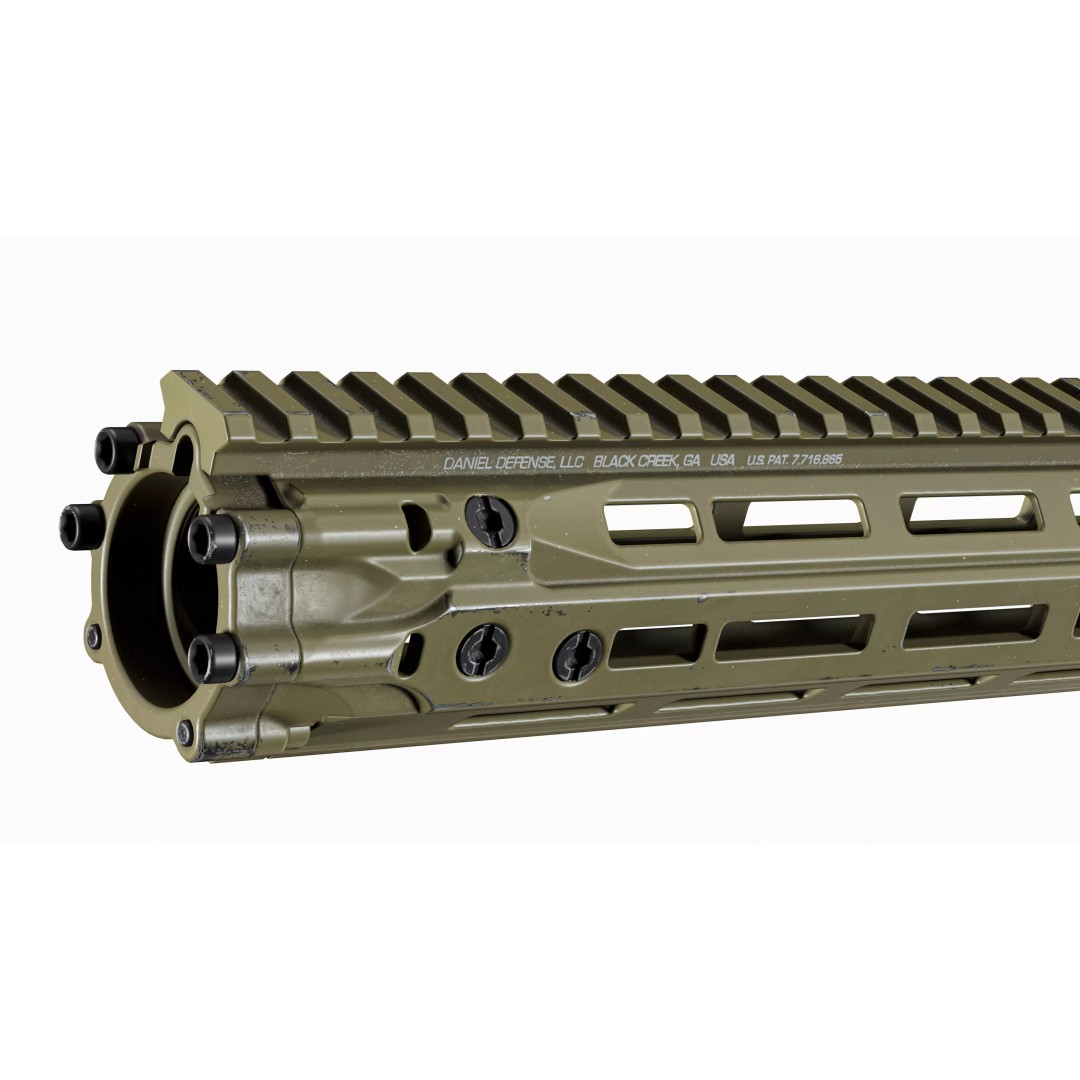 AR 15 Tactical Handguards 3D Model – Low Poly Game-Ready Asset, FBX - View 8