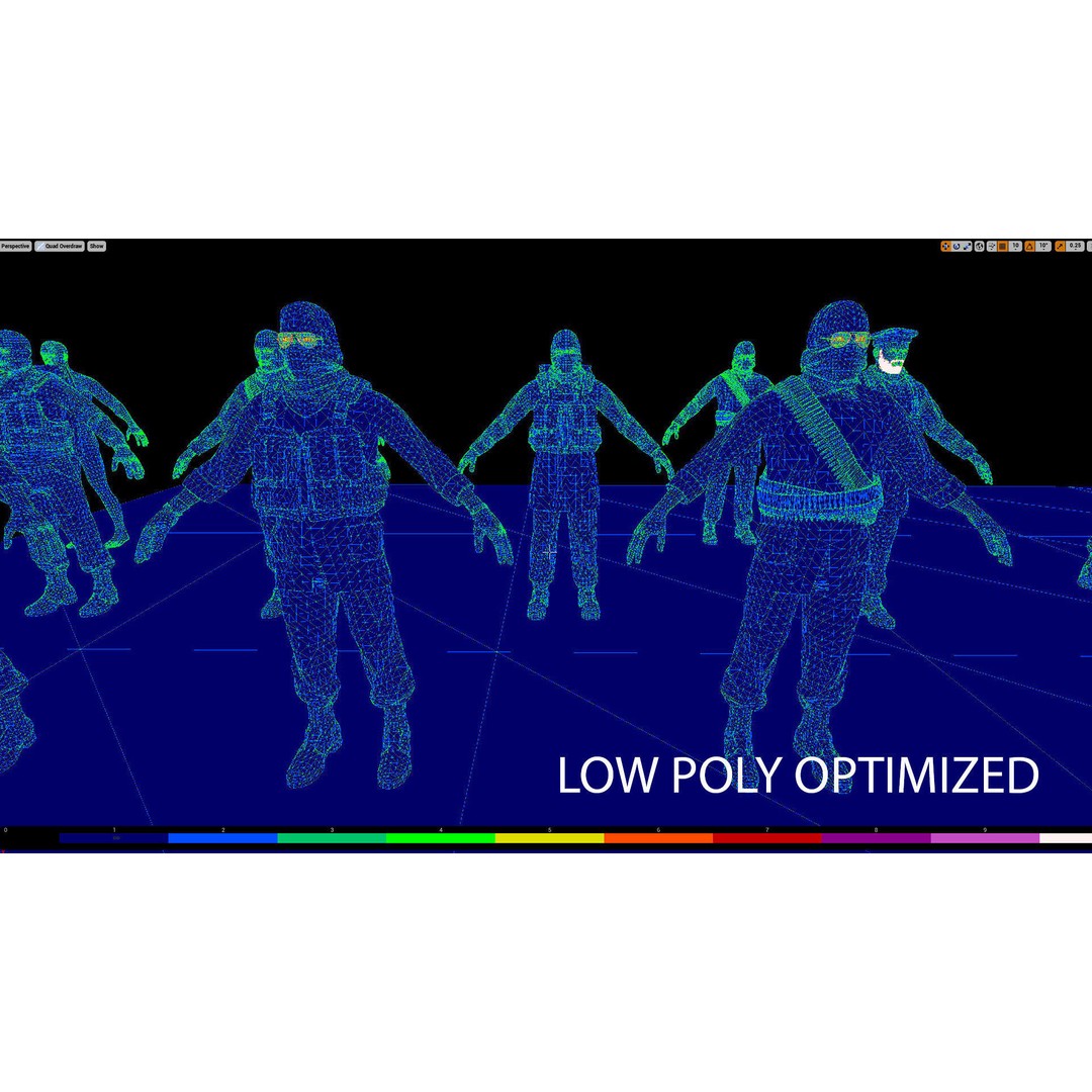 Modular Insurgents 3D Model – Low Poly Rigged Character for Games, FBX - View 20
