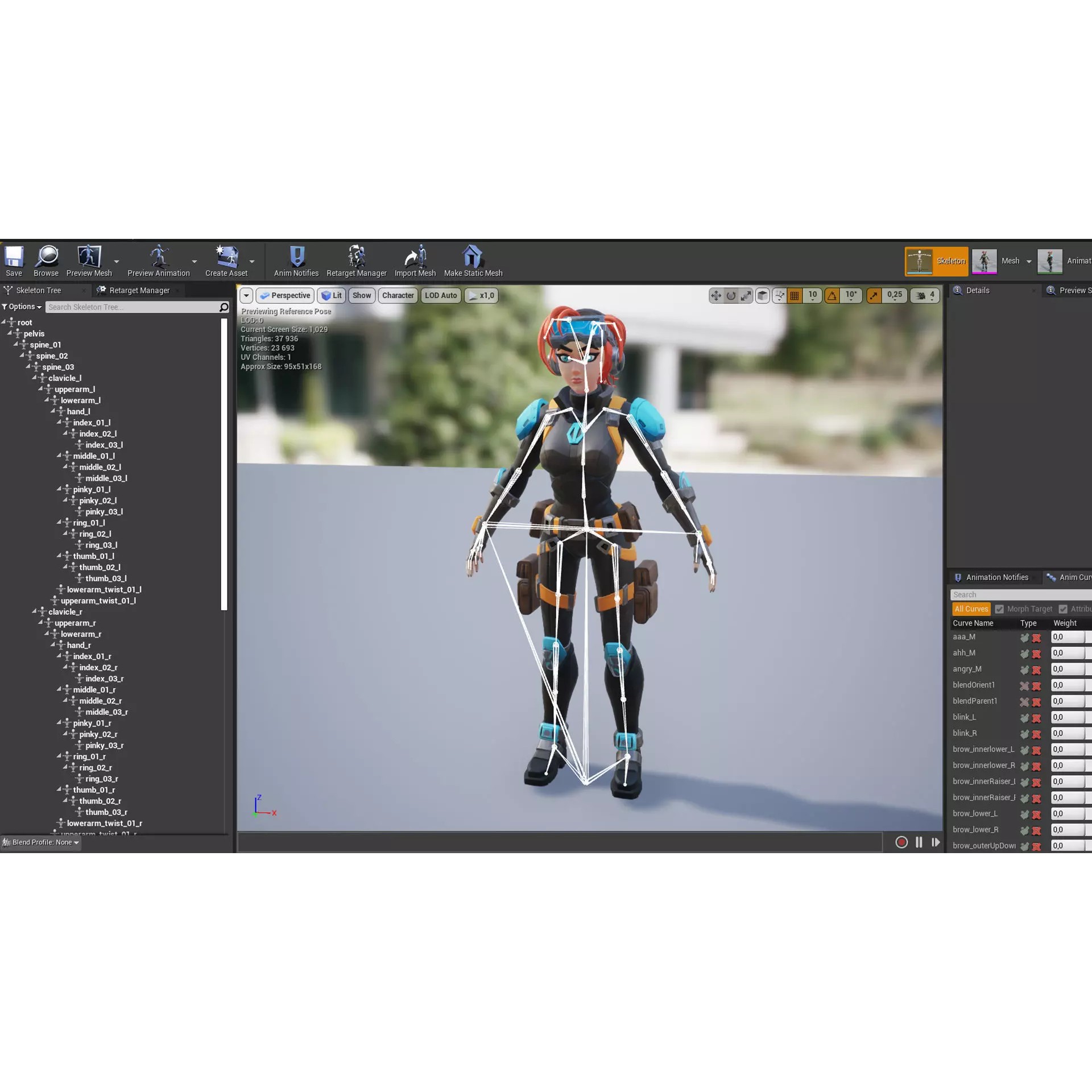 Spy Girl 01 - Low-Poly Game-Ready 3D Model - View 12