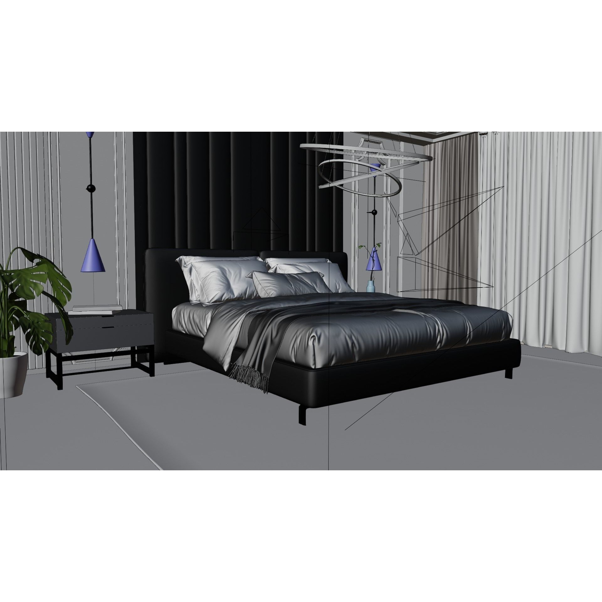 Photorealistic Bedroom - Optimized Blender 3D Model - View 12