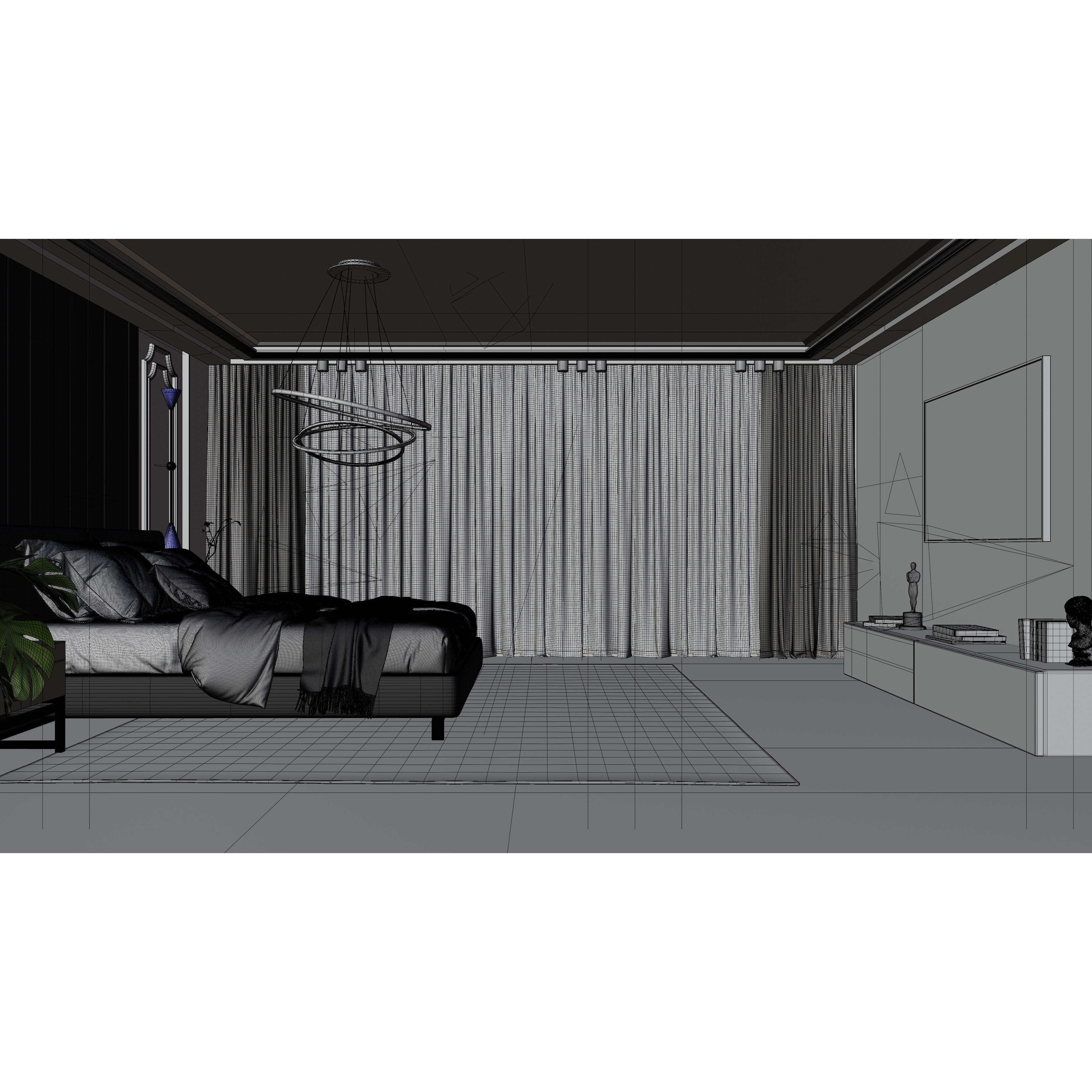 Photorealistic Bedroom - Optimized Blender 3D Model - View 13