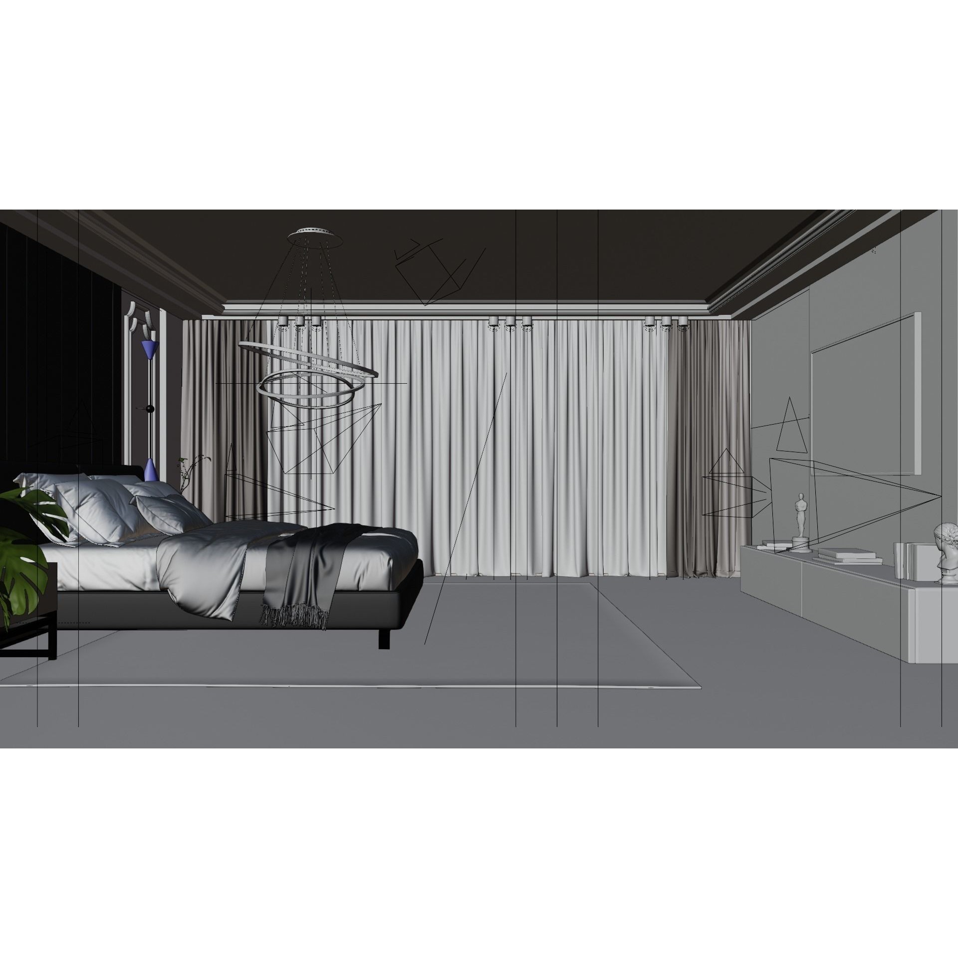 Photorealistic Bedroom - Optimized Blender 3D Model - View 14