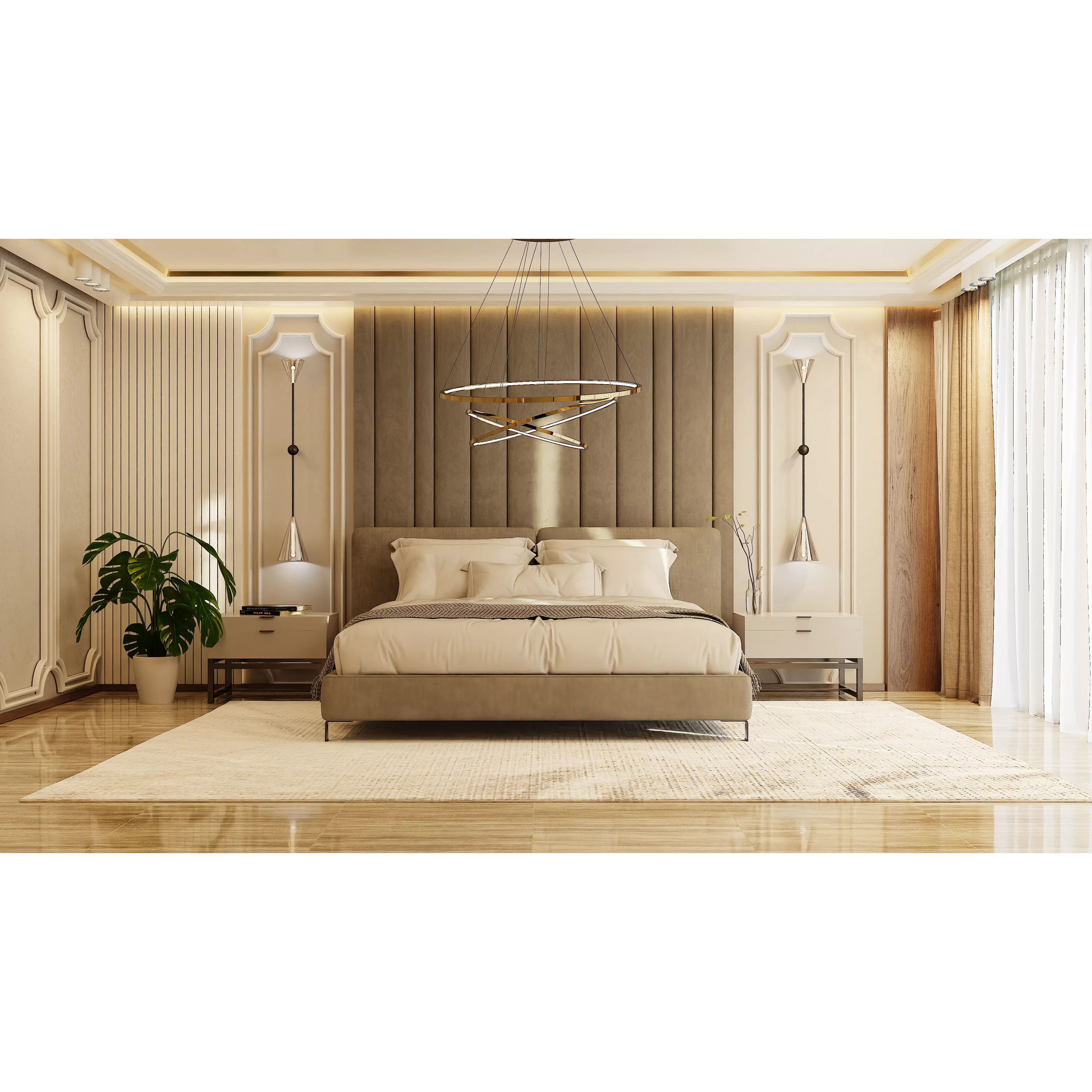 Photorealistic Bedroom - Optimized Blender 3D Model - View 2