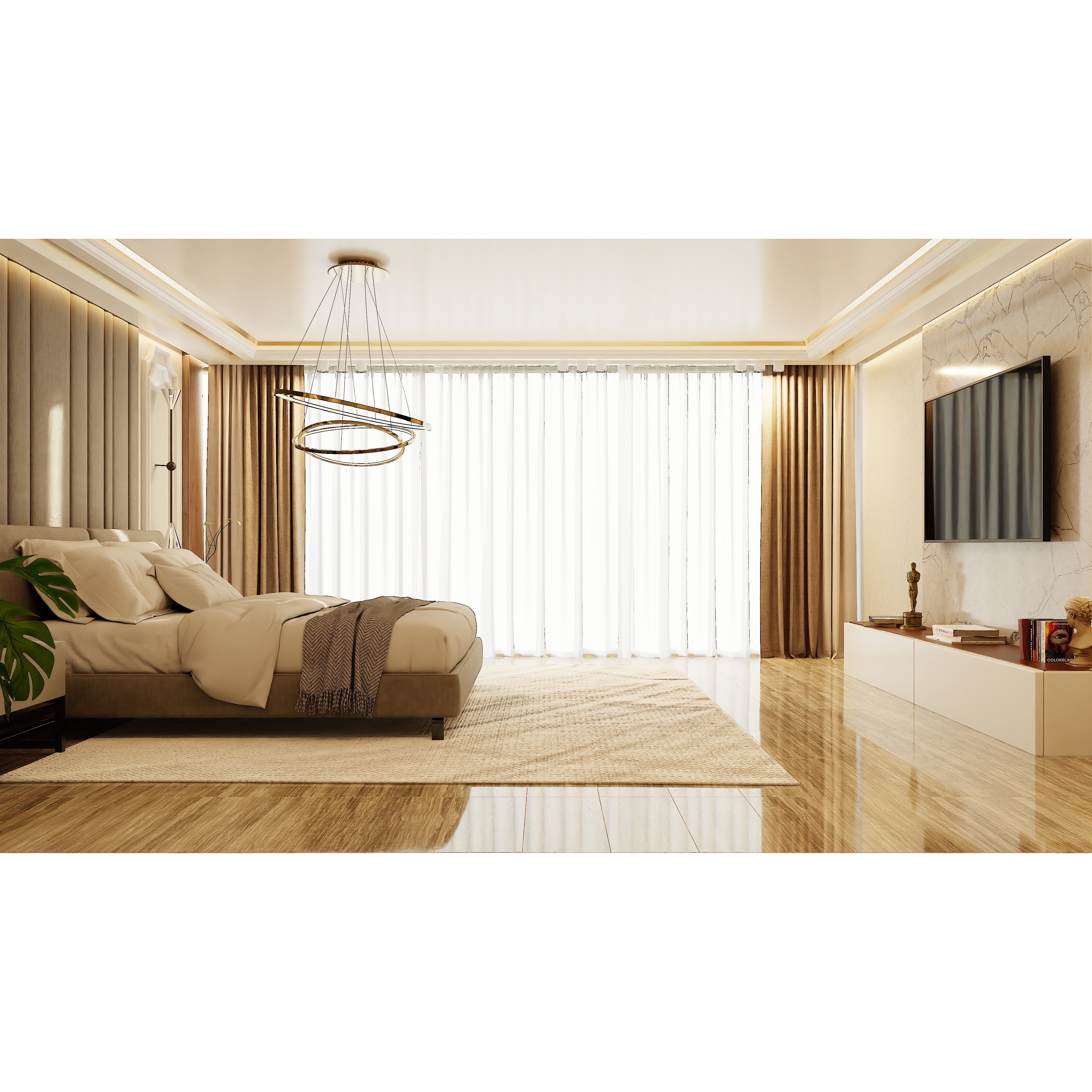 Photorealistic Bedroom - Optimized Blender 3D Model - View 5