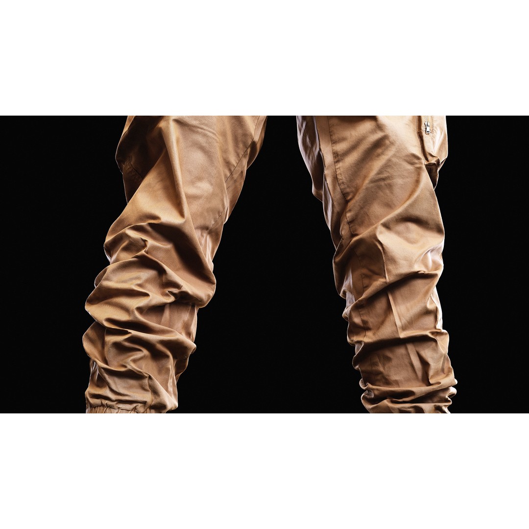 Cargo Pants 3D Model – Low Poly Game Asset, PBR Textures, FBX - View 14