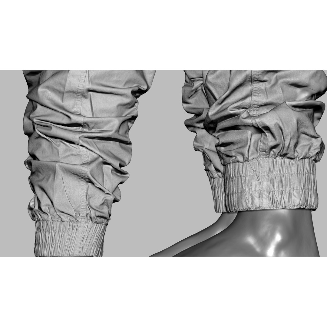 Cargo Pants 3D Model – Low Poly Game Asset, PBR Textures, FBX - View 26