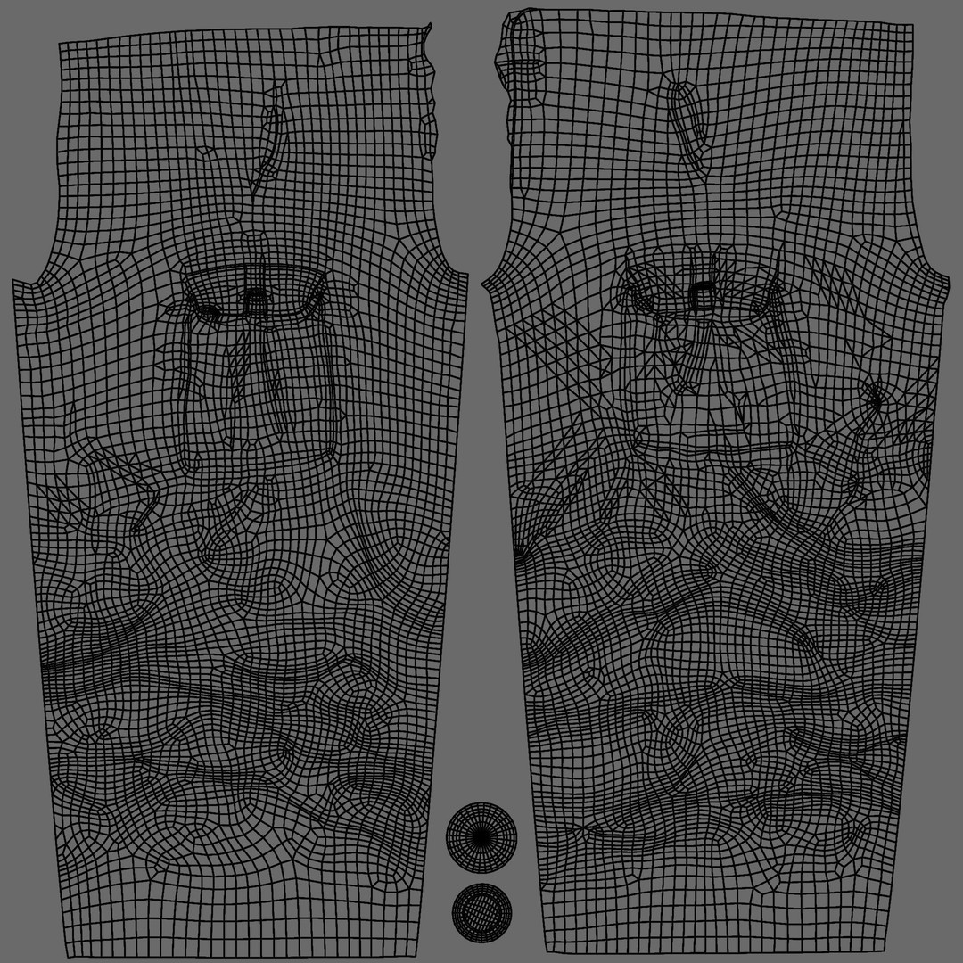 Cargo Pants 3D Model – Low Poly Game Asset, PBR Textures, FBX - View 29