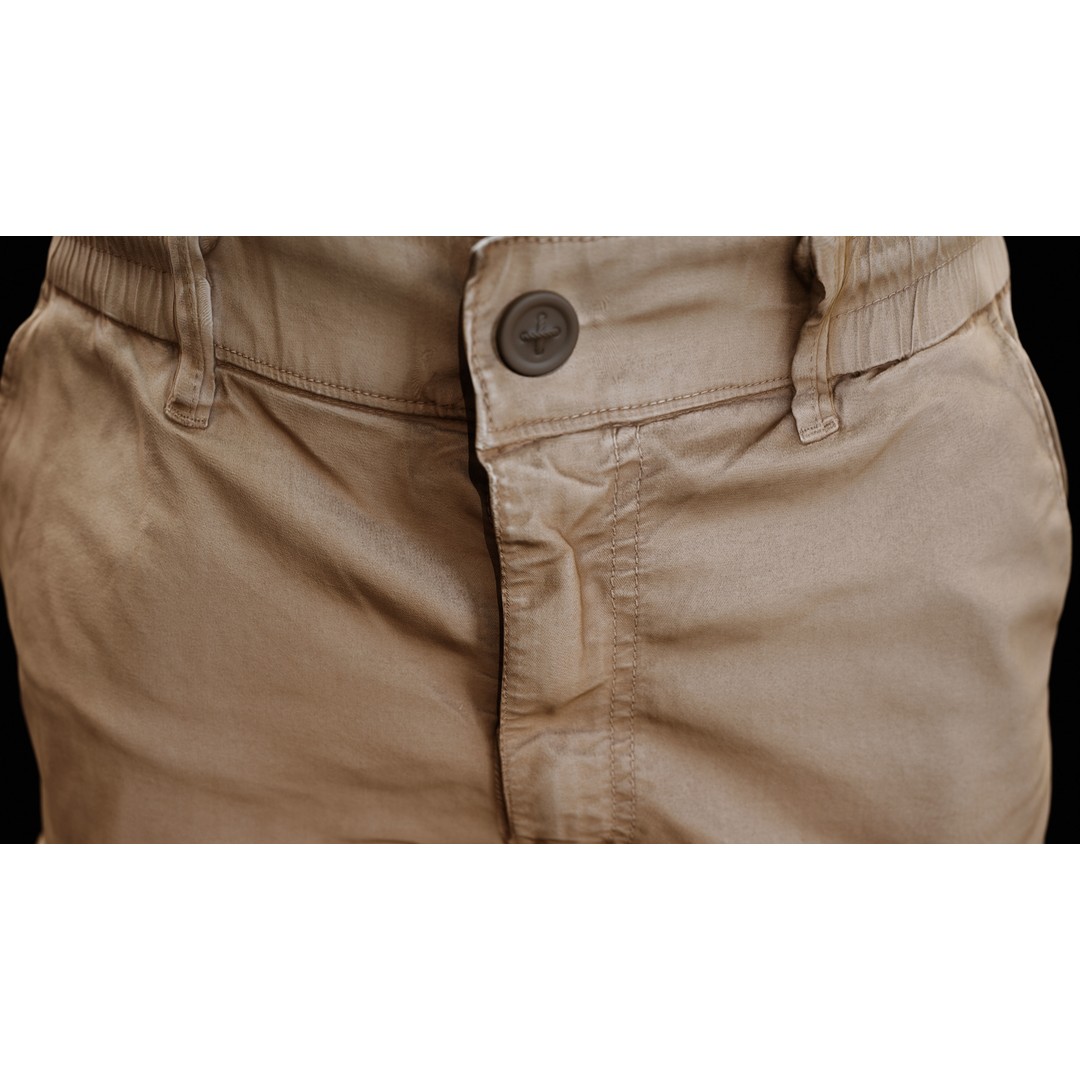 Cargo Pants 3D Model – Low Poly Game Asset, PBR Textures, FBX - View 6