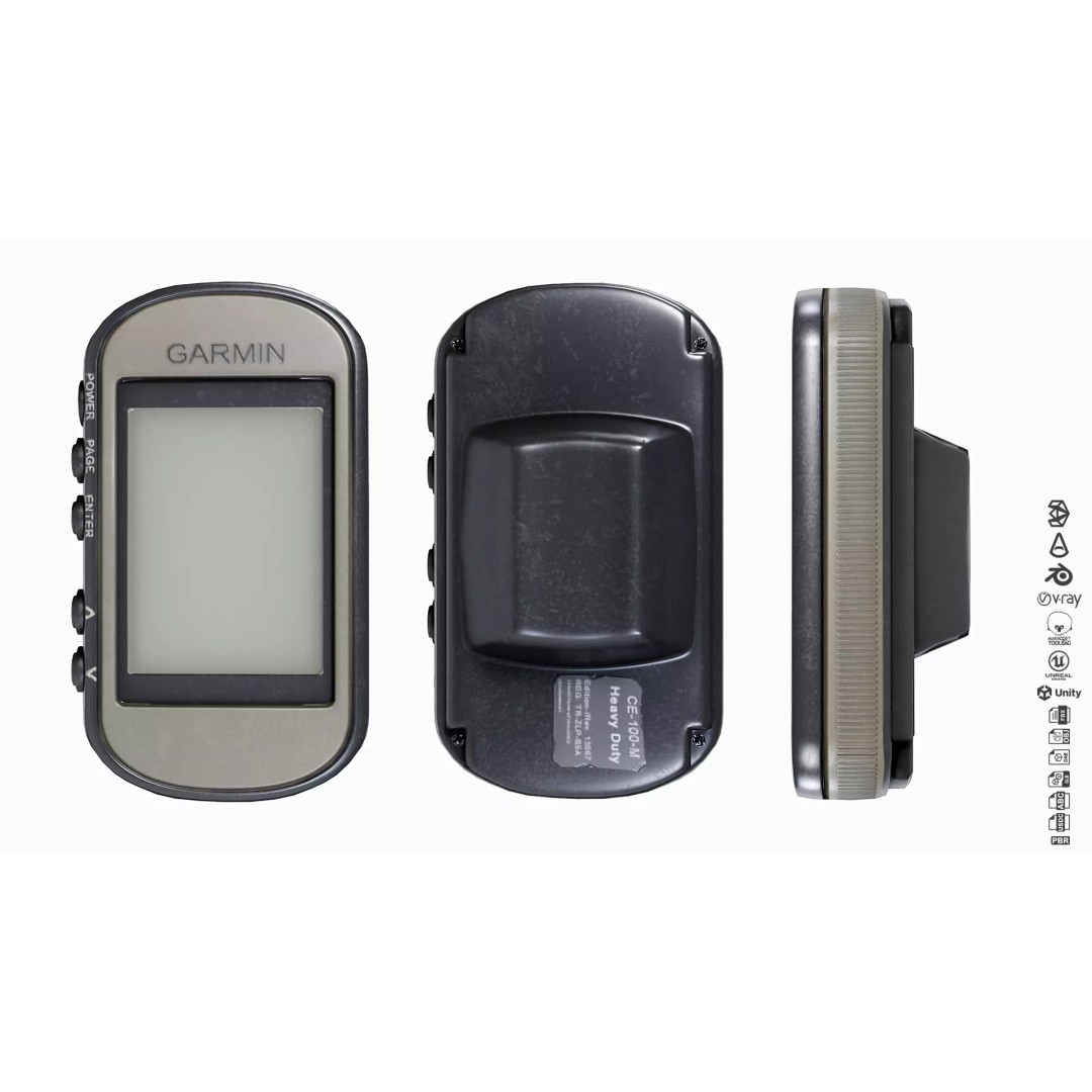 Garmin Foretrex 3D Model – Low Poly GPS Navigator for VR, AR, Unity - View 3