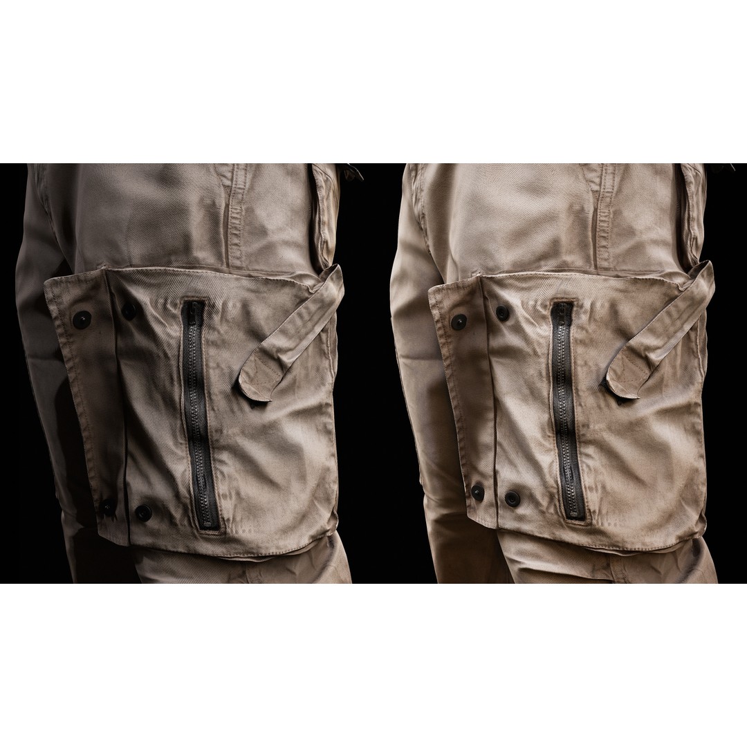 Cargo Pants 3D Model – Low Poly Tactical Clothing, FBX, OBJ - View 10