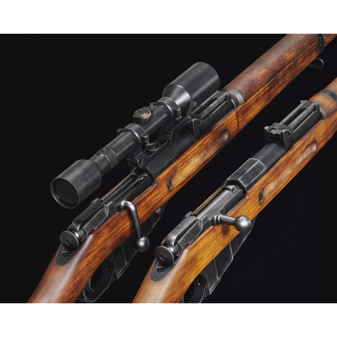 Finnish Mosin 3D Model – Low Poly Game Asset with PBR Textures - View 2