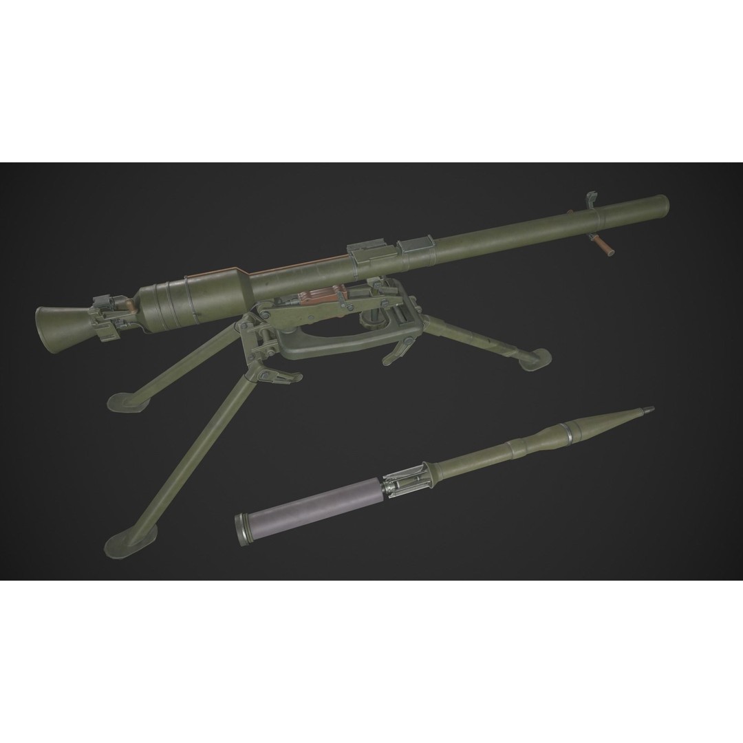 SPG-9 Spear 3D Model – Low Poly Game Ready Asset, FBX - View 10
