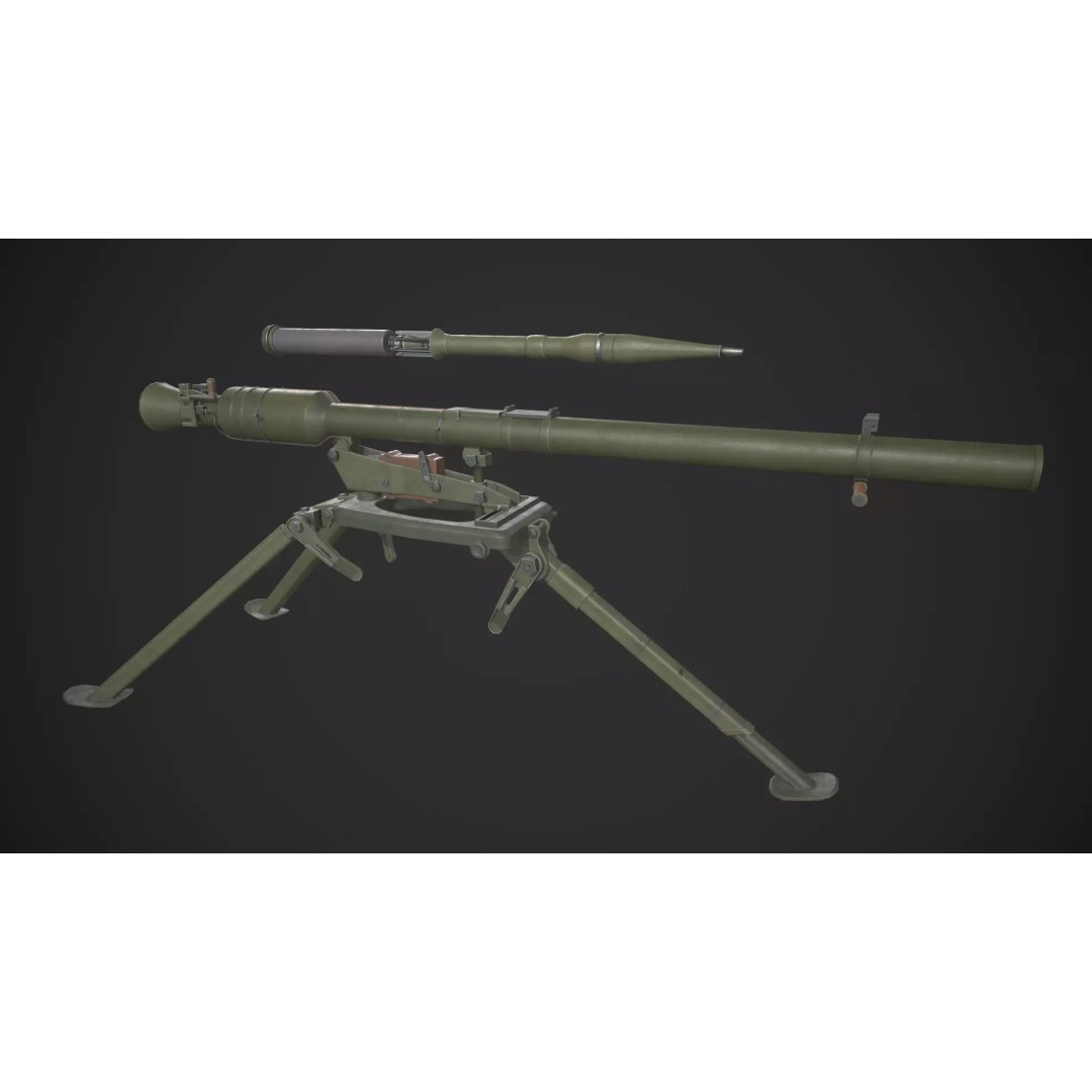 SPG-9 Spear 3D Model – Low Poly Game Ready Asset, FBX - View 2