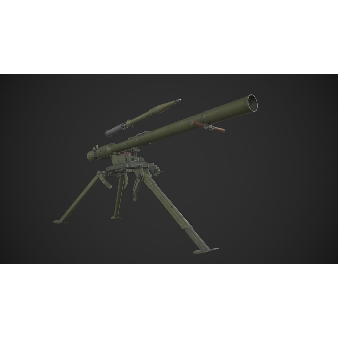 SPG-9 Spear 3D Model – Low Poly Game Ready Asset, FBX - View 4