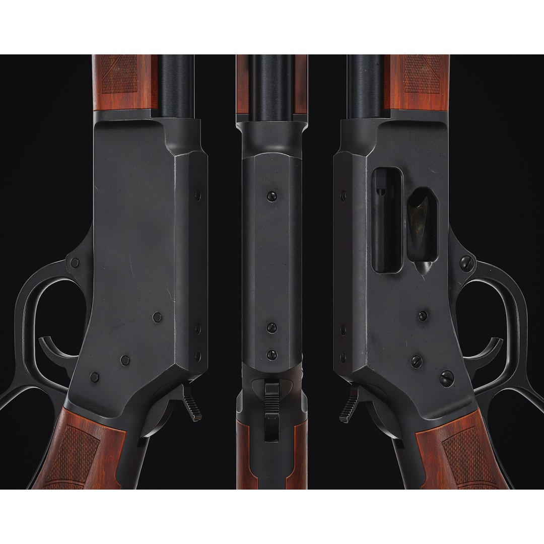 Lever Action Rifle 3D Model – Low Poly Game Asset, FBX & OBJ - View 9