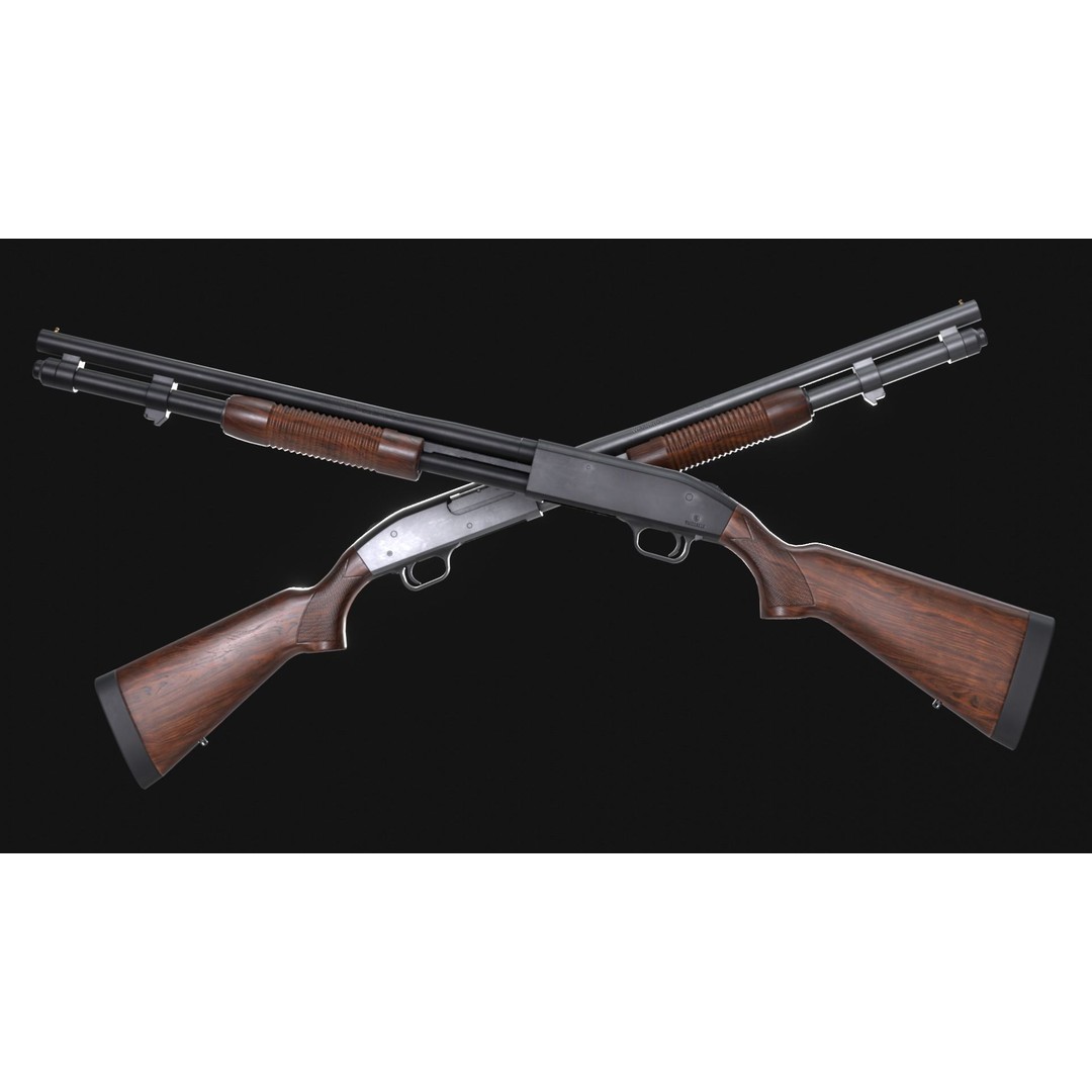 Mossberg 590 3D Model – Low Poly Game Asset, Rigged, PBR, FBX - View 10