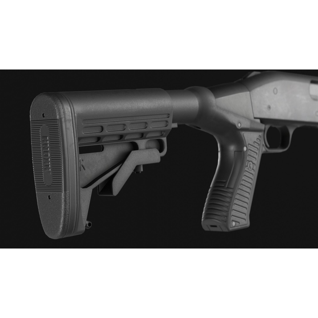 Mossberg 590 3D Model – Low Poly Game Asset, Rigged, PBR, FBX - View 6