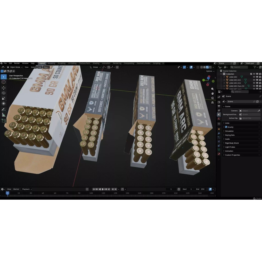 ARC Ammo 3D Model – Low Poly PBR Game Asset, FBX & More - View 25