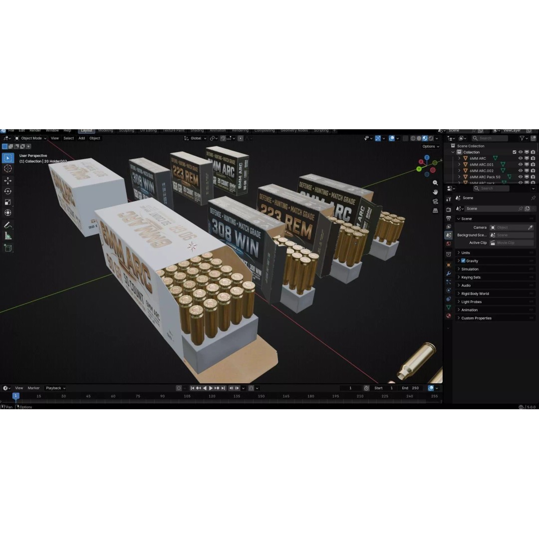 ARC Ammo 3D Model – Low Poly PBR Game Asset, FBX & More - View 27