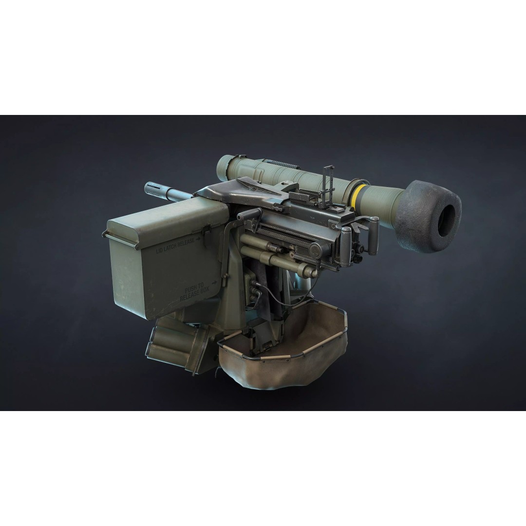 M151 Protector and M153 CROWS RWS 3D Model – Low Poly Game Asset, FBX, OBJ - View 11