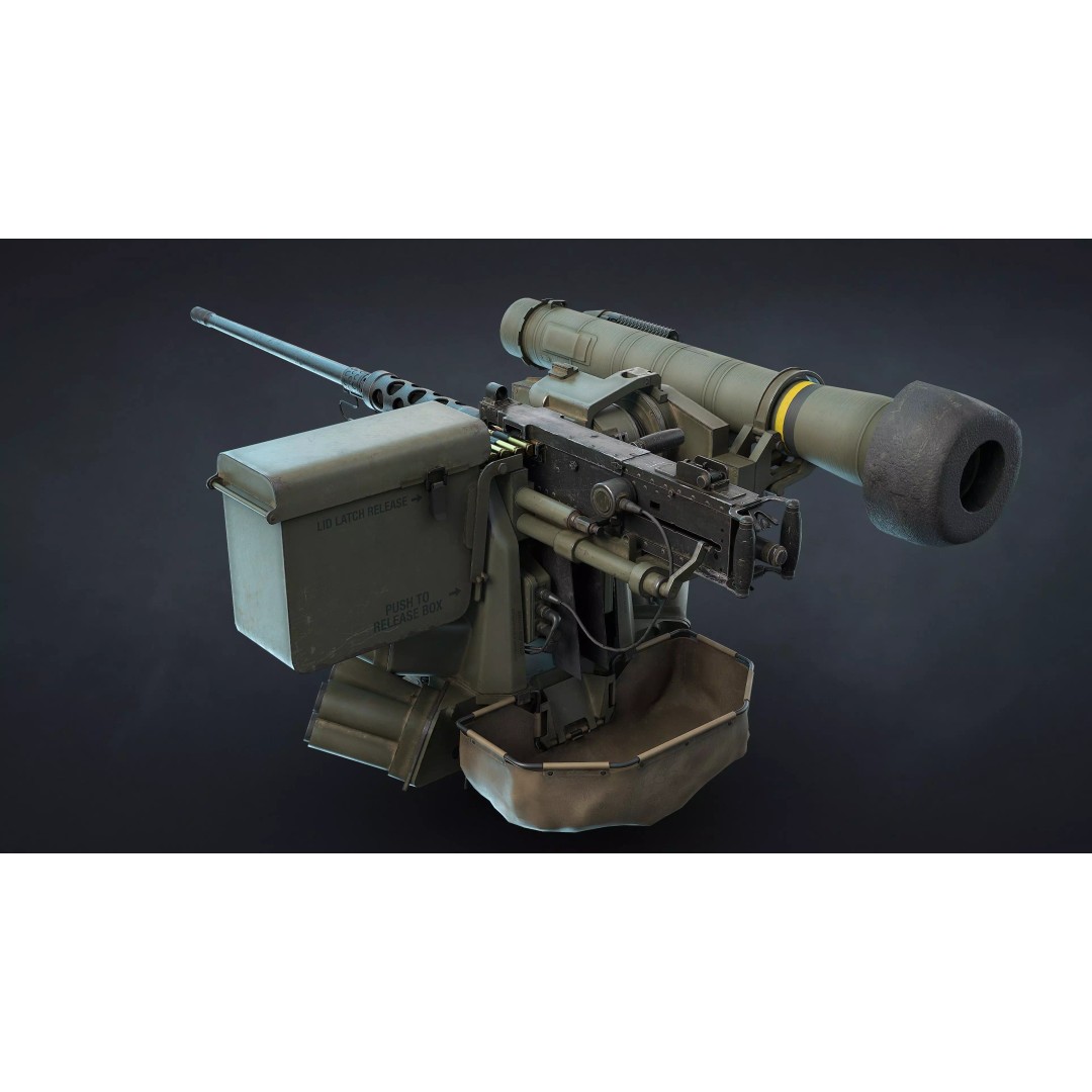 M151 Protector and M153 CROWS RWS 3D Model – Low Poly Game Asset, FBX, OBJ - View 4