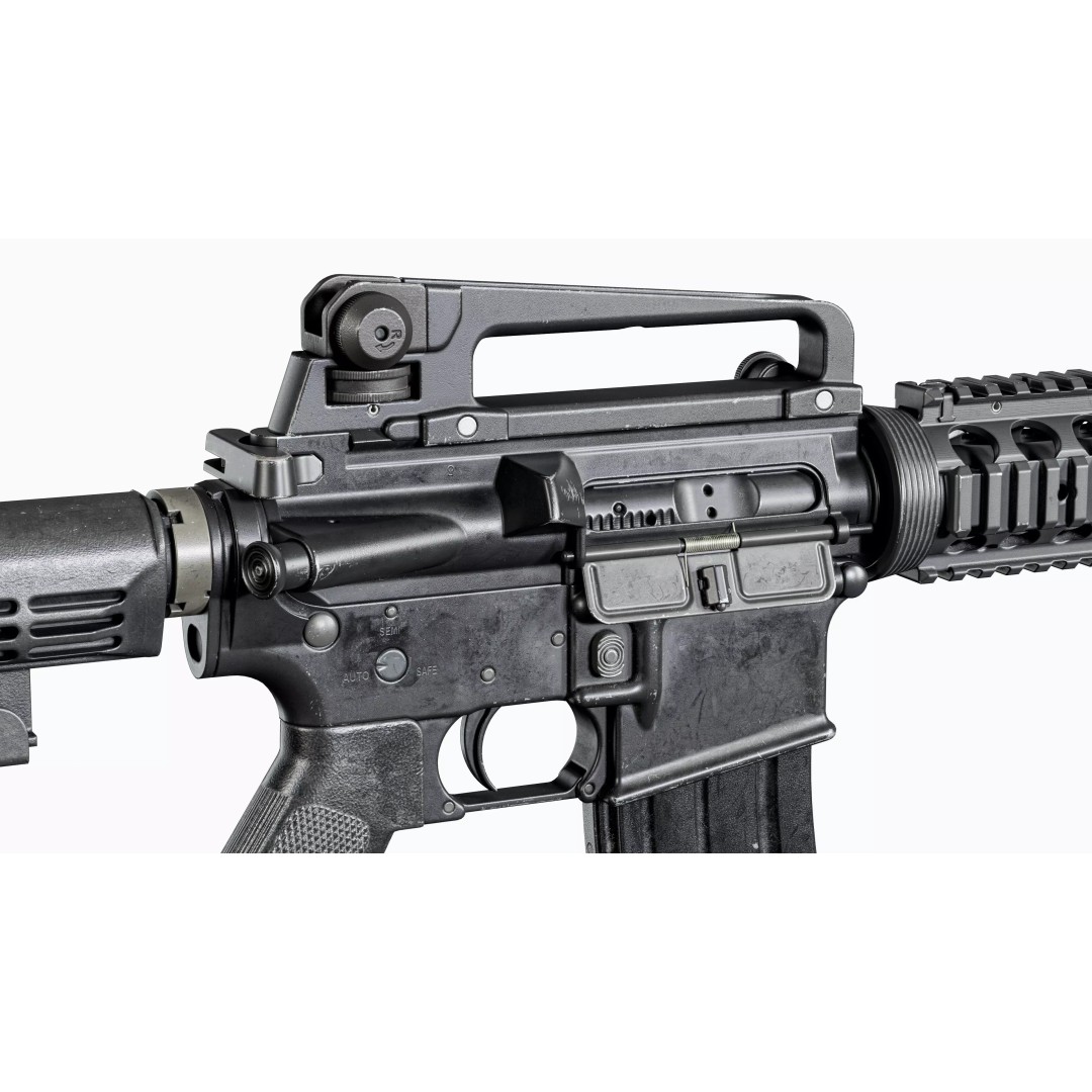 Colt M4A1 3D Model – Low Poly Game-Ready Rifle for Unity & Unreal - View 7