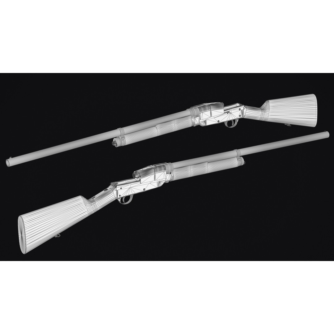 Sjögren Inertia Shotgun 3D Model – Low Poly Game Asset, FBX & OBJ - View 8