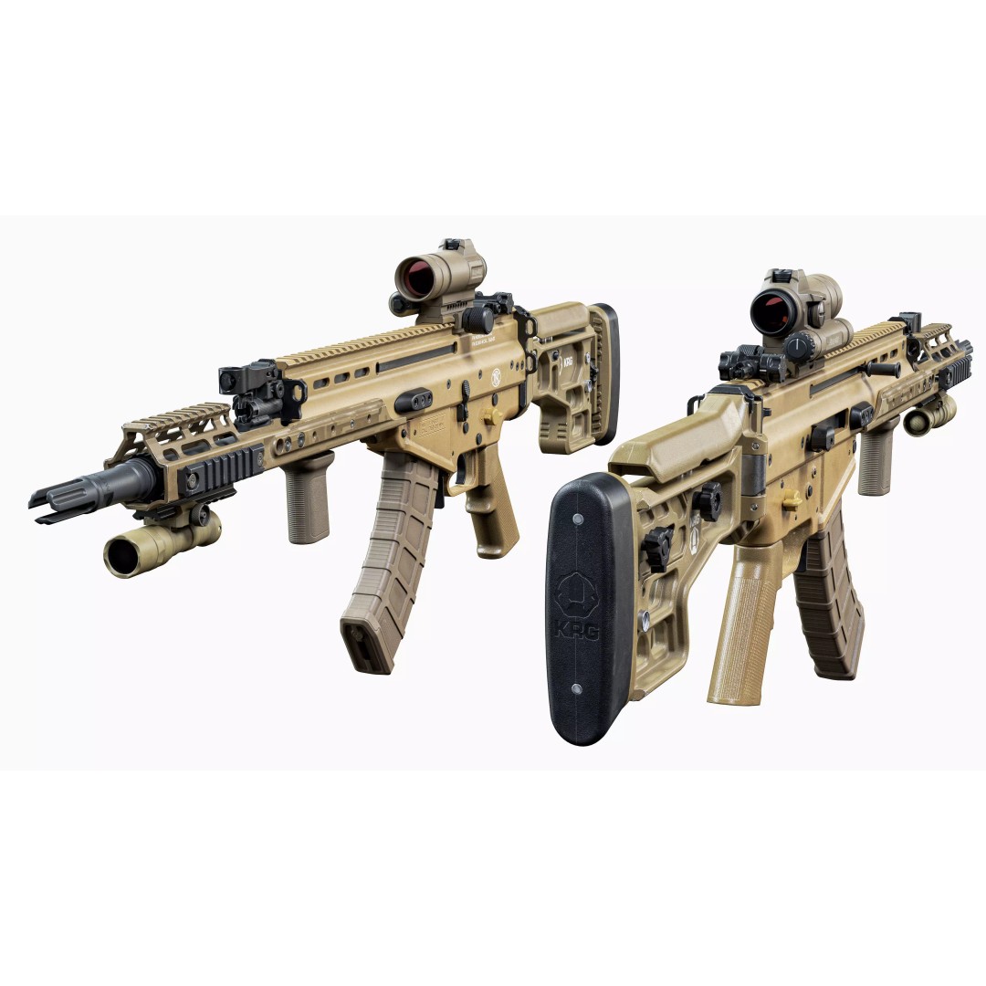 MK17 MOD0 FN SCAR-H 3D Model – Low Poly Game-Ready Rifle, FBX, PBR - View 10