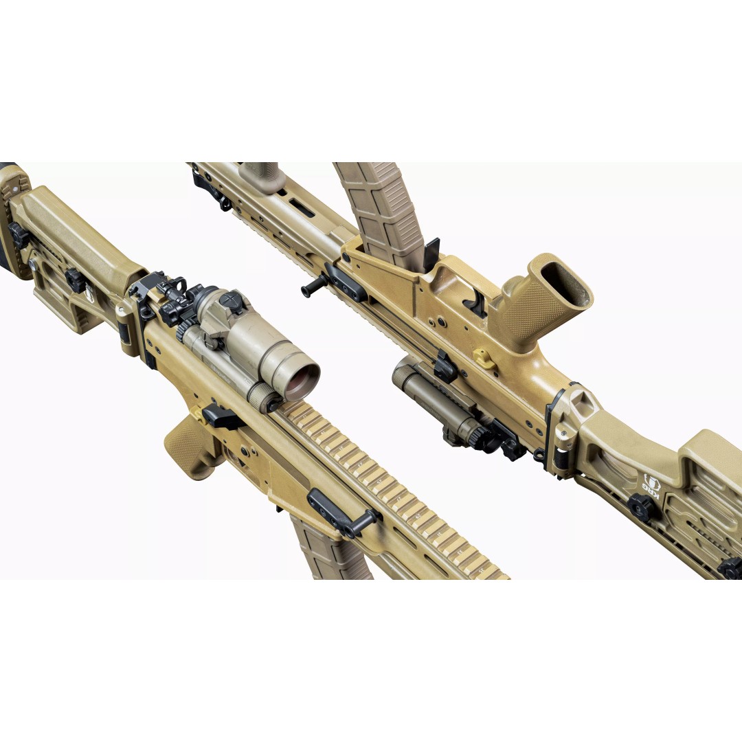 MK17 MOD0 FN SCAR-H 3D Model – Low Poly Game-Ready Rifle, FBX, PBR - View 12