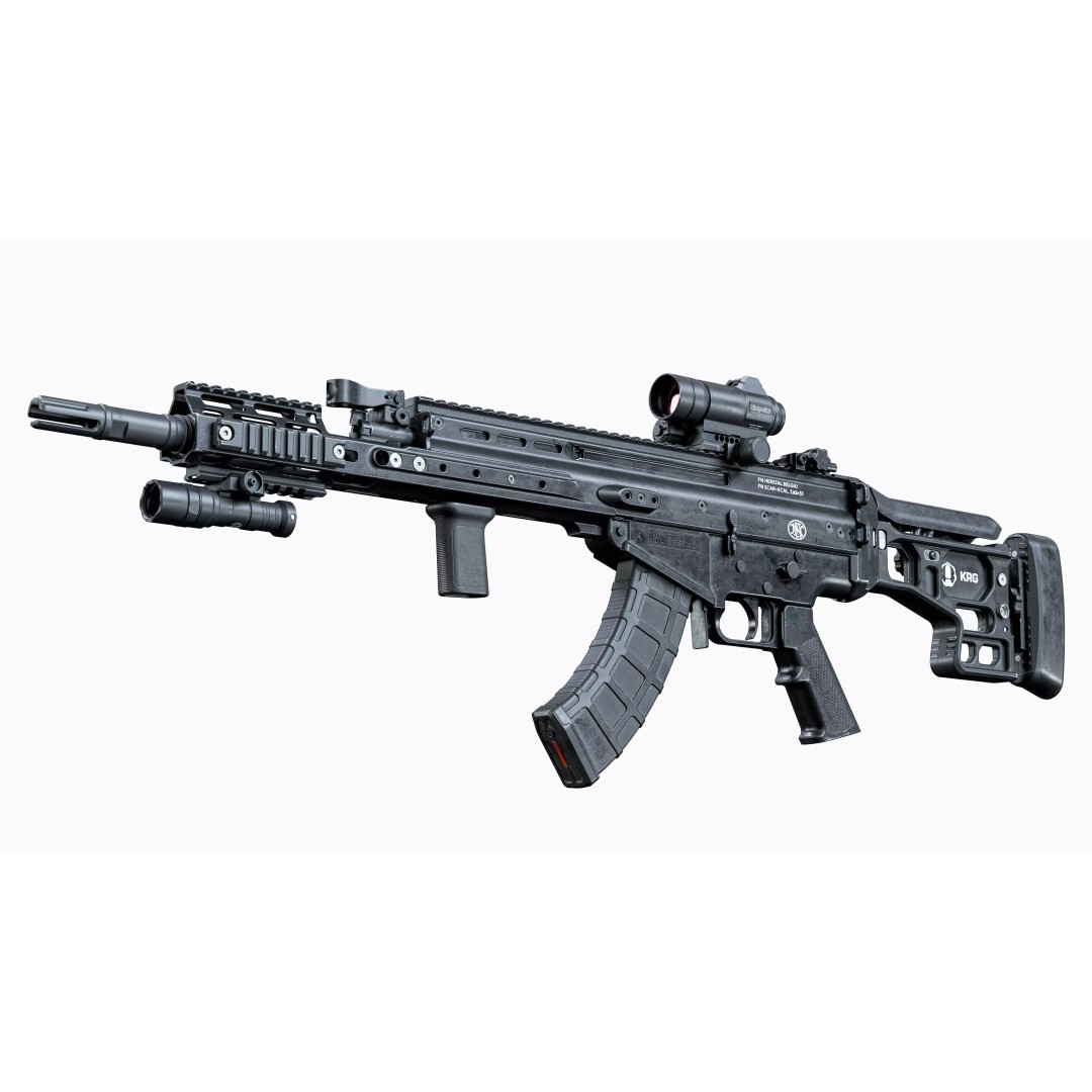 MK17 MOD0 FN SCAR-H 3D Model – Low Poly Game-Ready Rifle, FBX, PBR - View 13