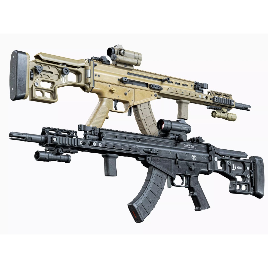 MK17 MOD0 FN SCAR-H 3D Model – Low Poly Game-Ready Rifle, FBX, PBR - View 2