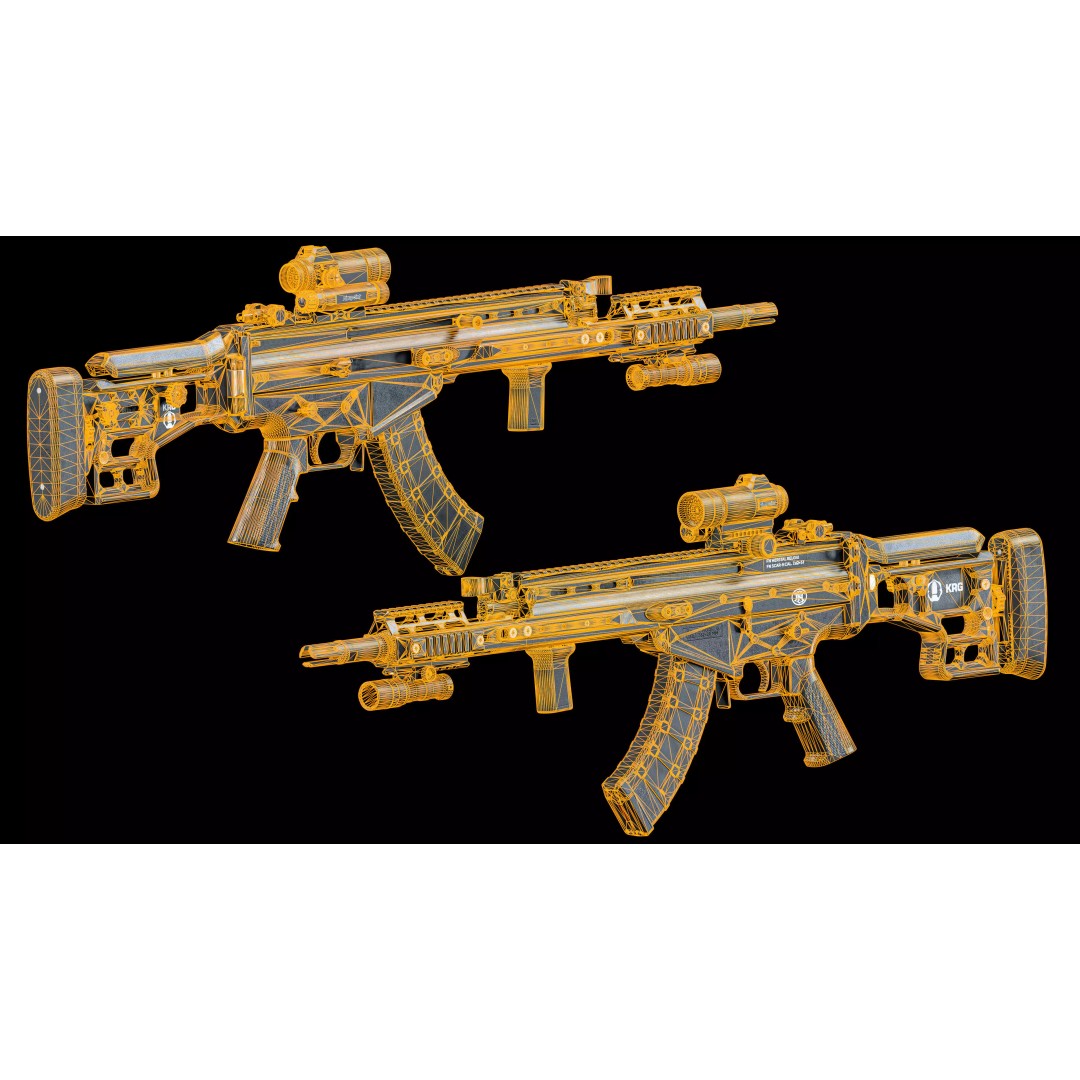 MK17 MOD0 FN SCAR-H 3D Model – Low Poly Game-Ready Rifle, FBX, PBR - View 21