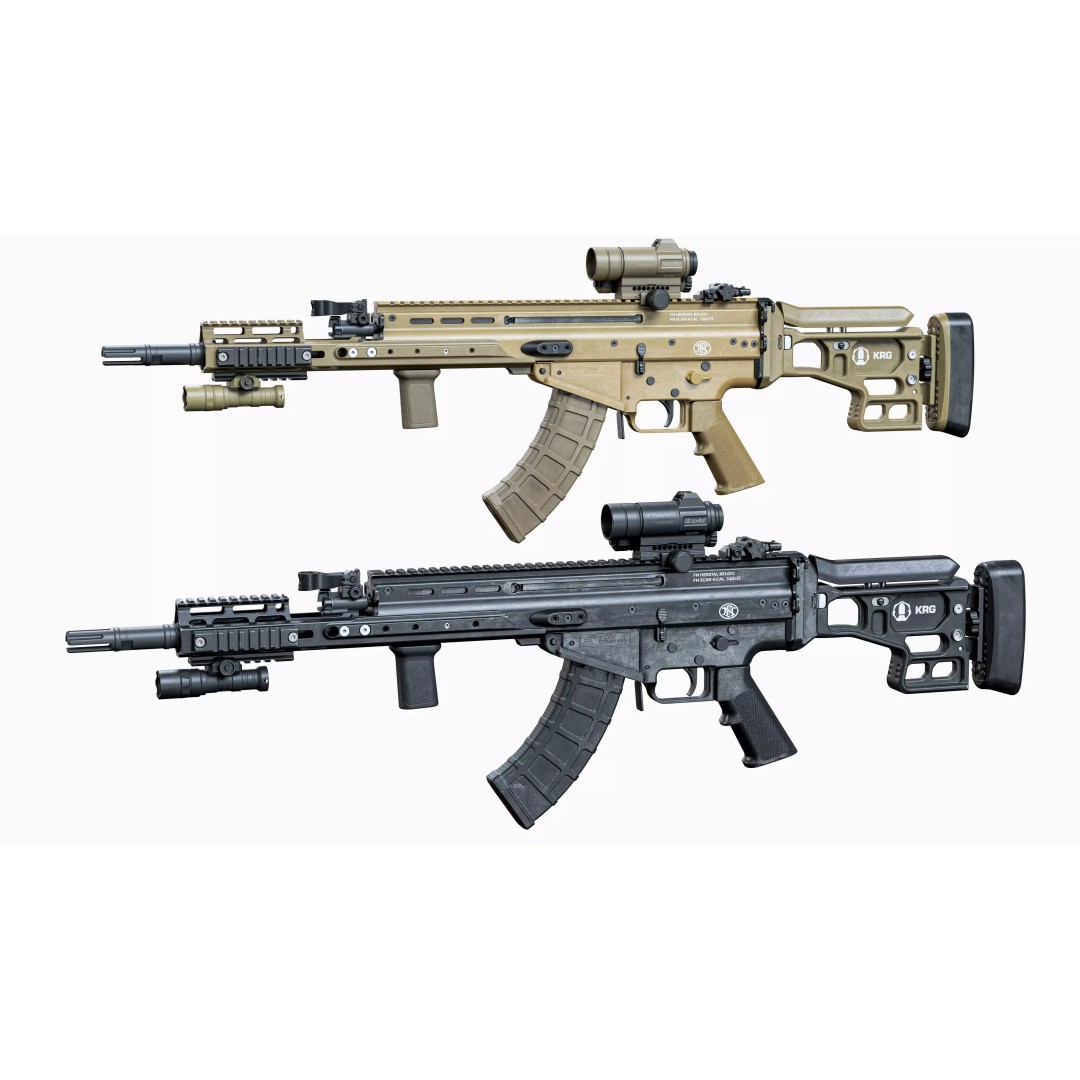 MK17 MOD0 FN SCAR-H 3D Model – Low Poly Game-Ready Rifle, FBX, PBR - View 3