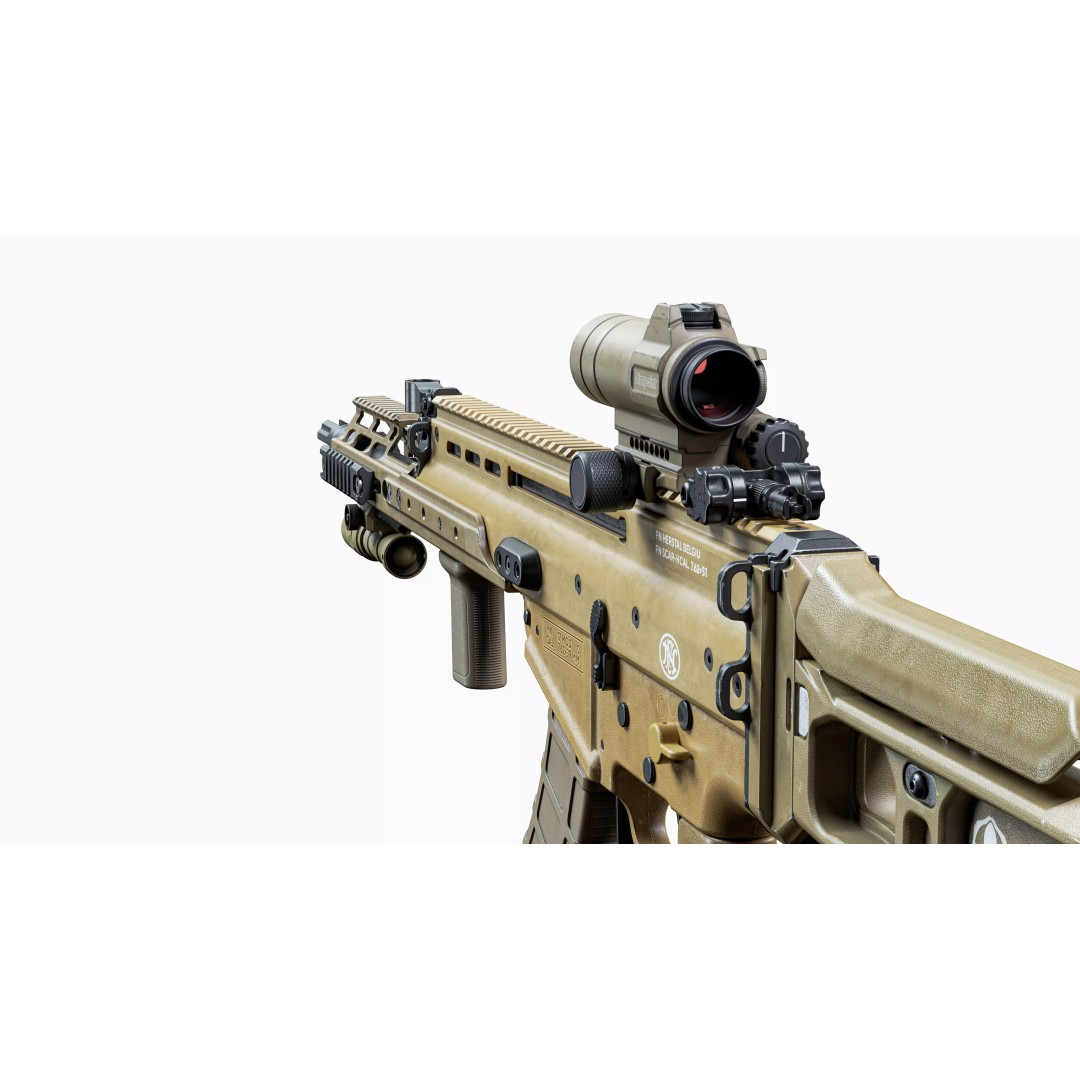 MK17 MOD0 FN SCAR-H 3D Model – Low Poly Game-Ready Rifle, FBX, PBR - View 6