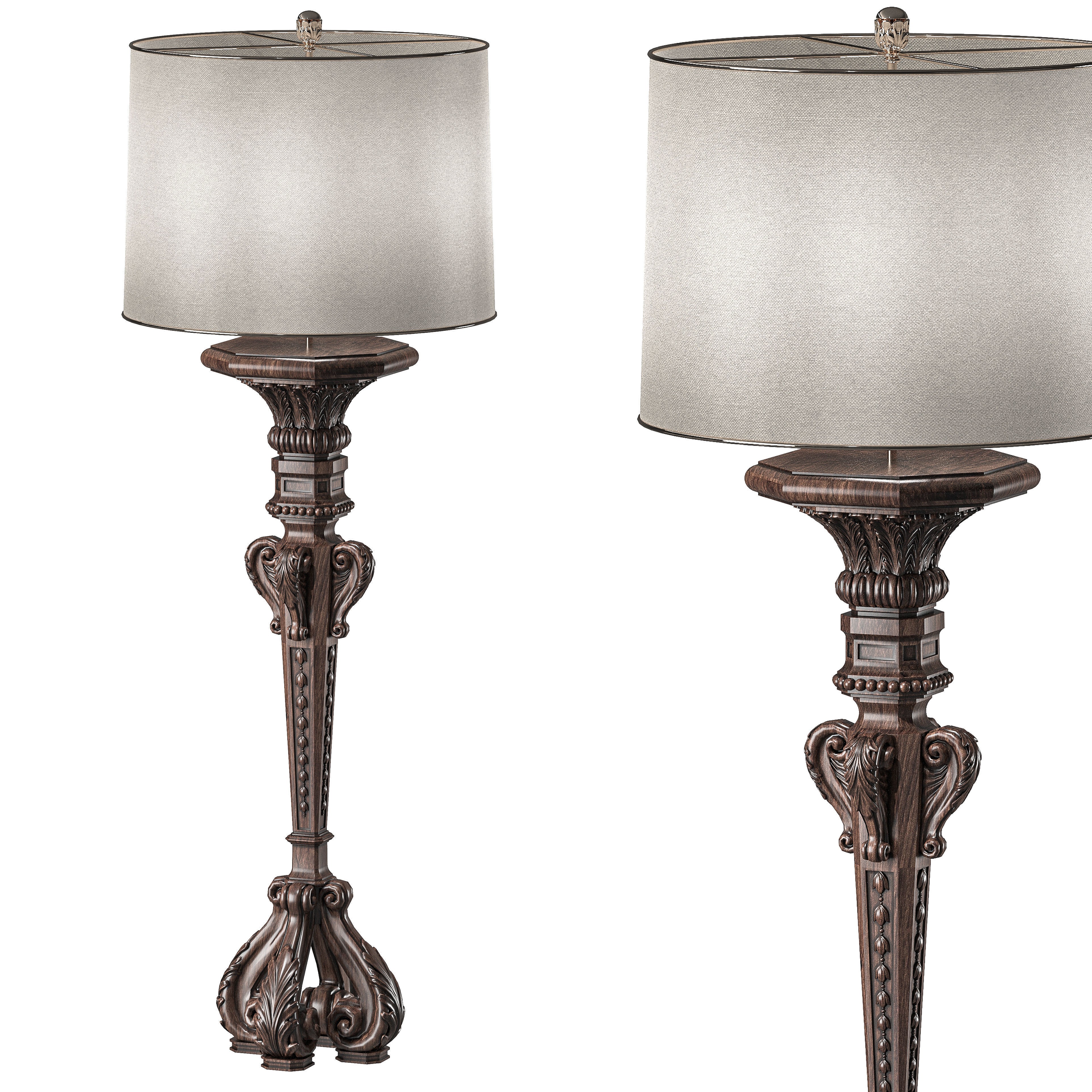 Roberto Elegant Floor Lamp - Game-Ready 3D Model - View 3