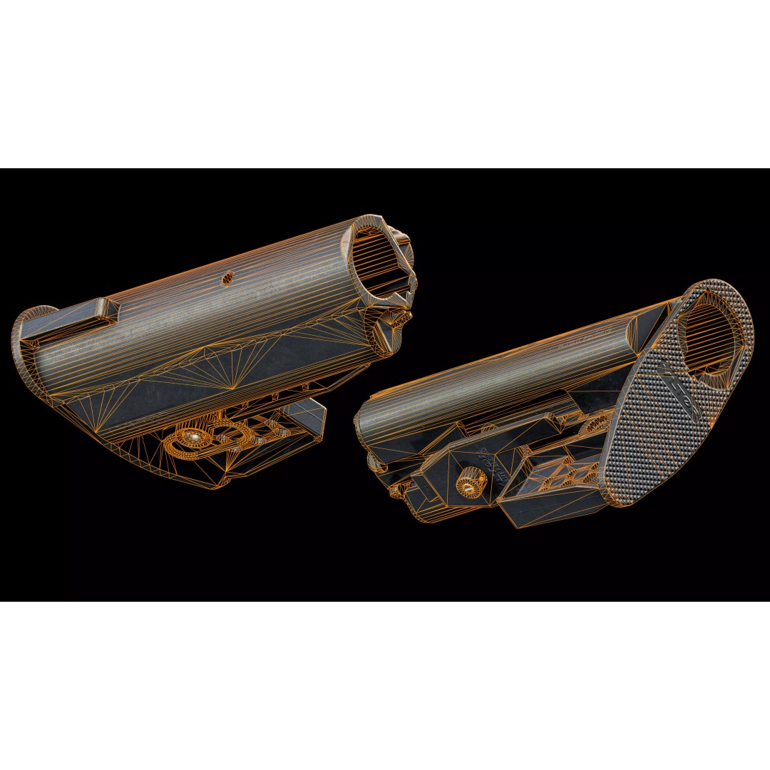 Vltor AR 15 Stock 3D Model – Low Poly Game-Ready Asset, FBX, OBJ - View 20
