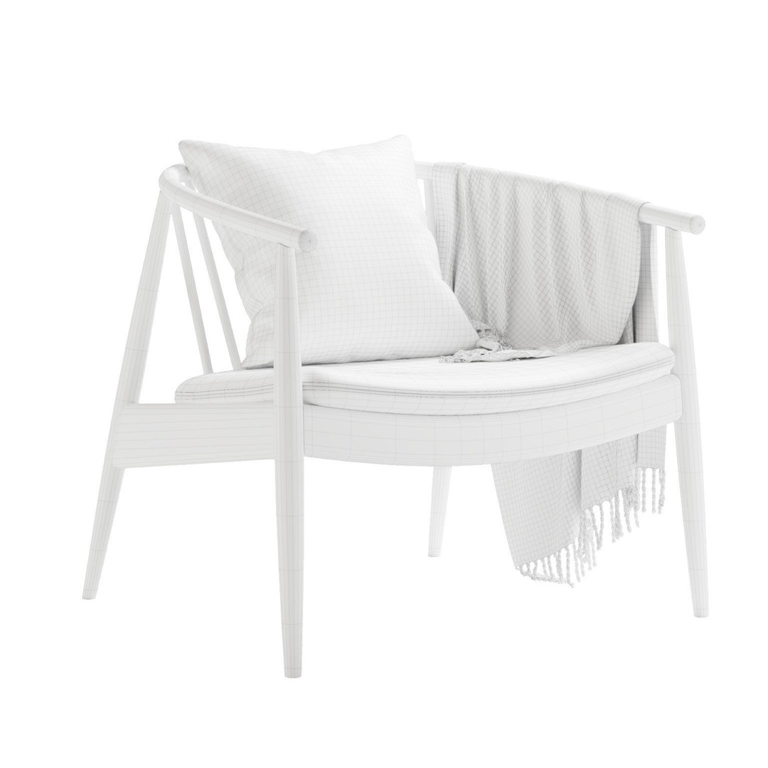 Reprise Chair 3D Model – Elegant Armchair with PBR Textures, FBX & OBJ - View 5