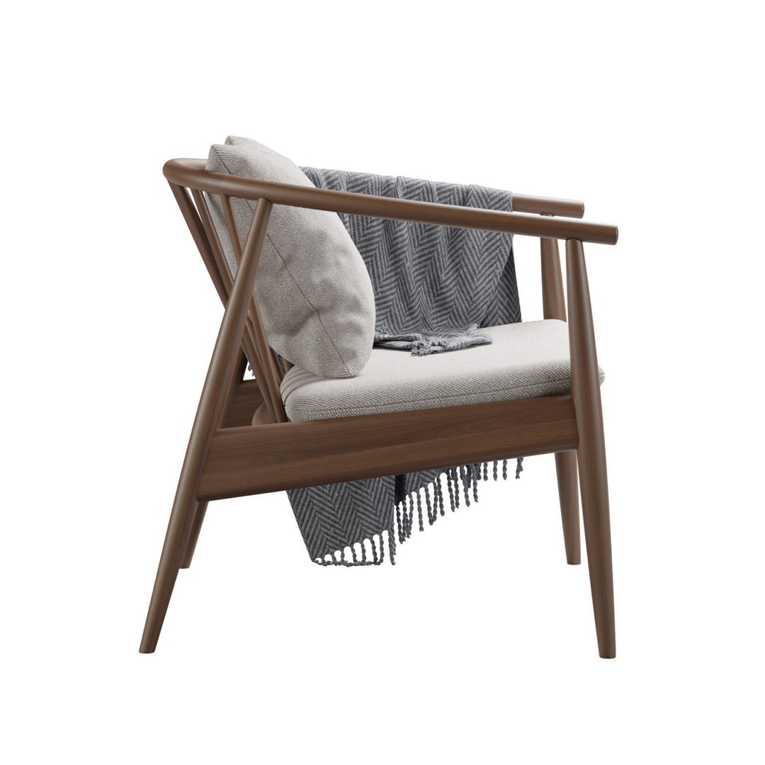 Reprise Chair 3D Model – Elegant Armchair with PBR Textures, FBX & OBJ - View 6