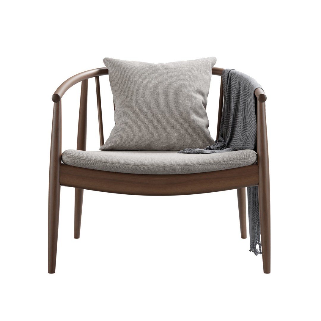 Reprise Chair 3D Model – Elegant Armchair with PBR Textures, FBX & OBJ - View 7