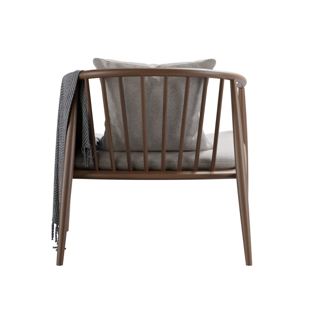 Reprise Chair 3D Model – Elegant Armchair with PBR Textures, FBX & OBJ - View 8