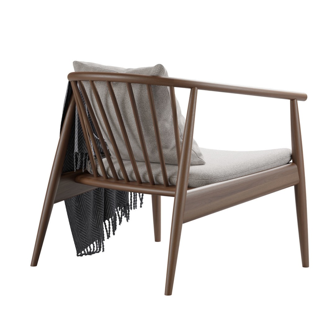 Reprise Chair 3D Model – Elegant Armchair with PBR Textures, FBX & OBJ - View 9