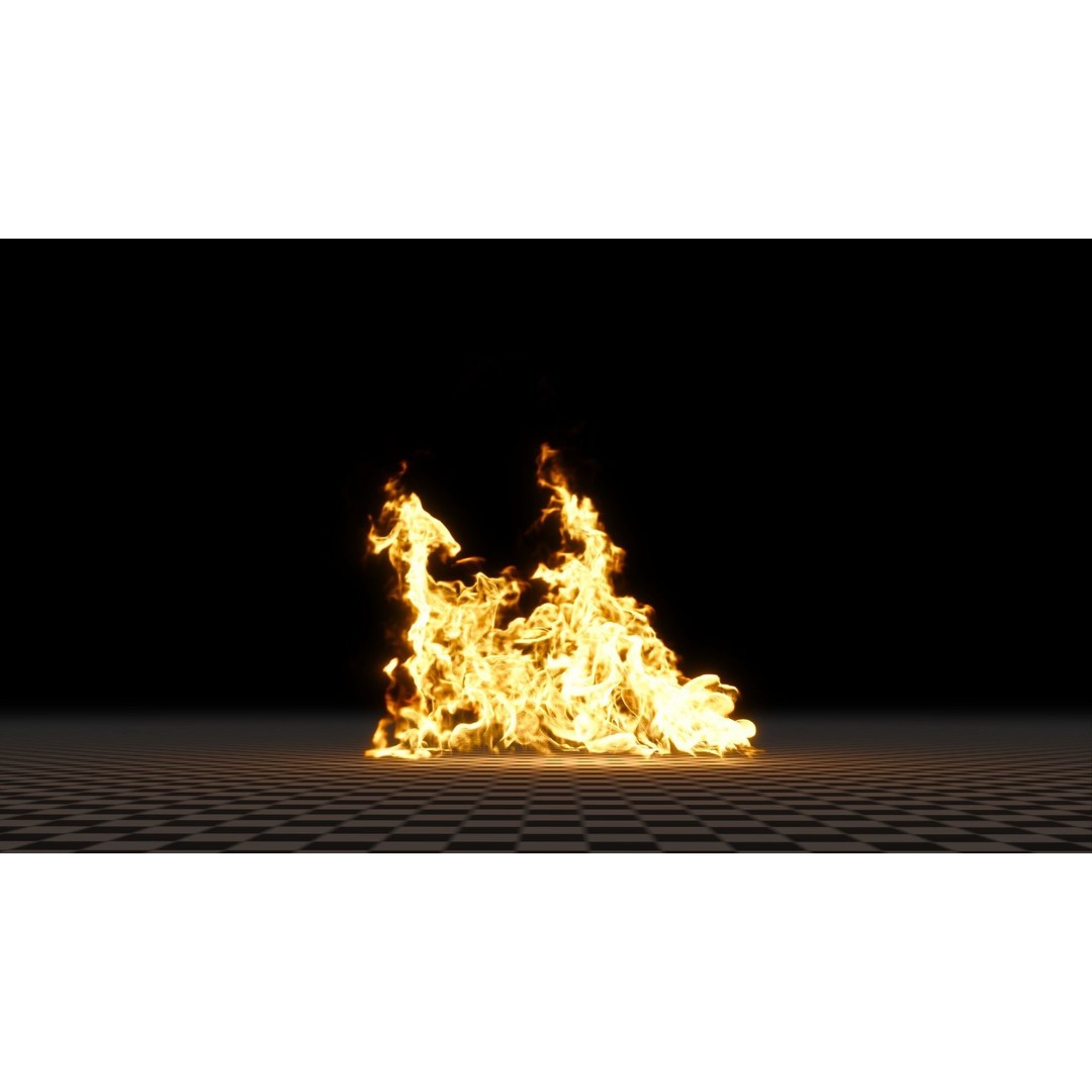 3D Fire Animation Model – Realistic VDB Fireplace Simulation
