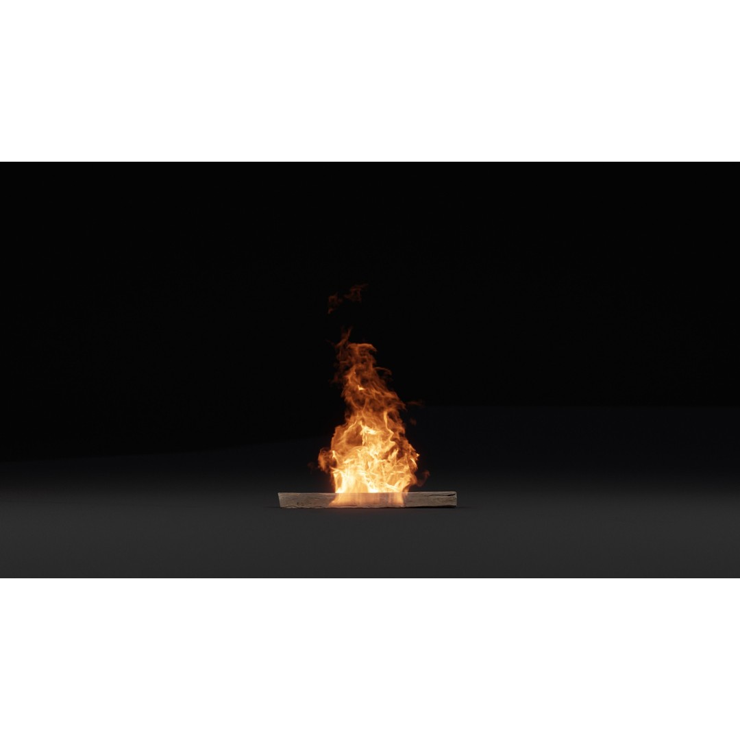 3D Fire Animation Model – Realistic VDB Fireplace Simulation - View 3