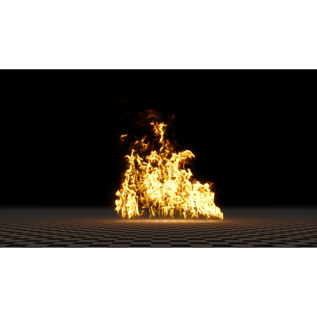 3D Fire Animation Model – Realistic VDB Fireplace Simulation - View 50